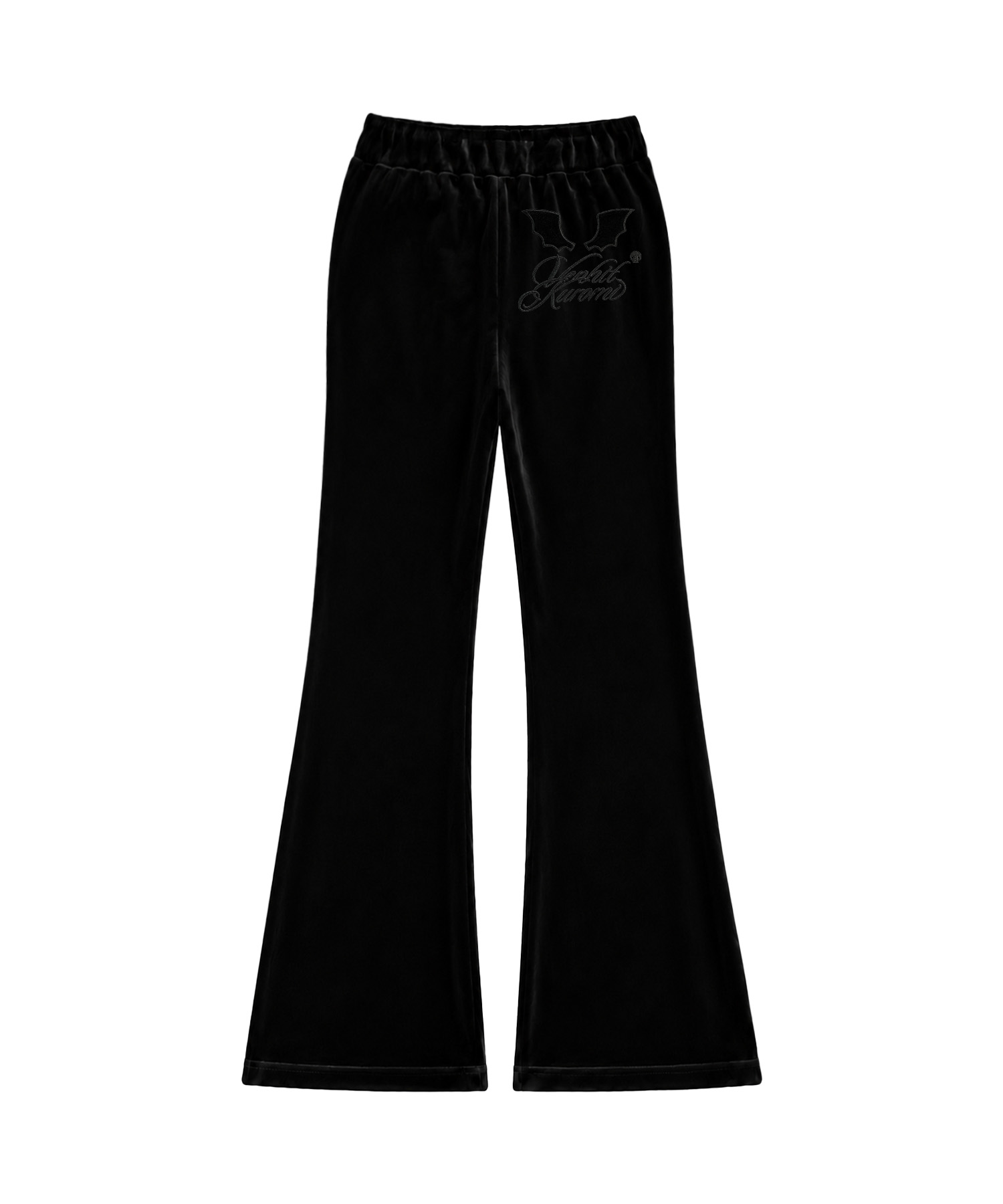 Venhit x Kuromi Velour Bootcut Pants Black