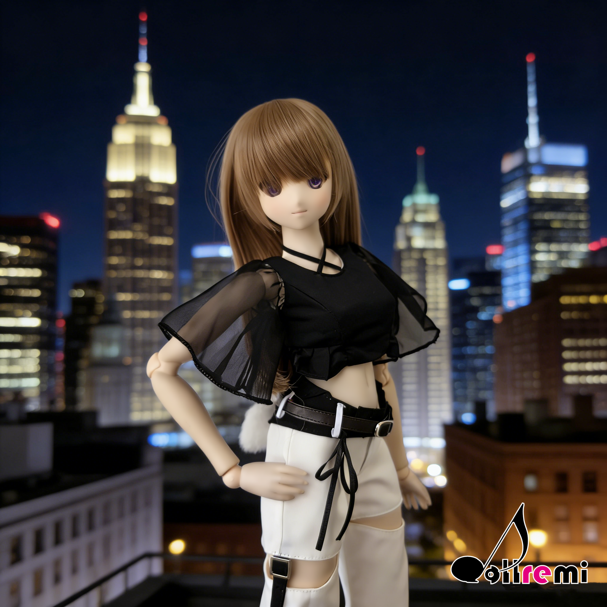 【dollremi】(DD0917D) 蝴蝶袖短款上衣 Crop top with butterfly sleeves