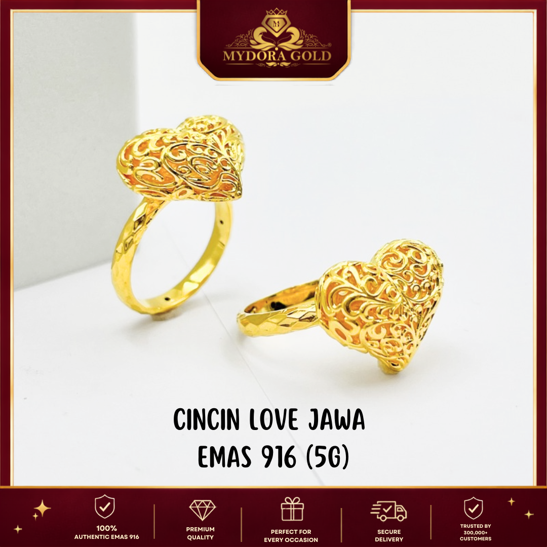 MYDORA Cincin Love Jawa (5G) l EMAS 916/22K