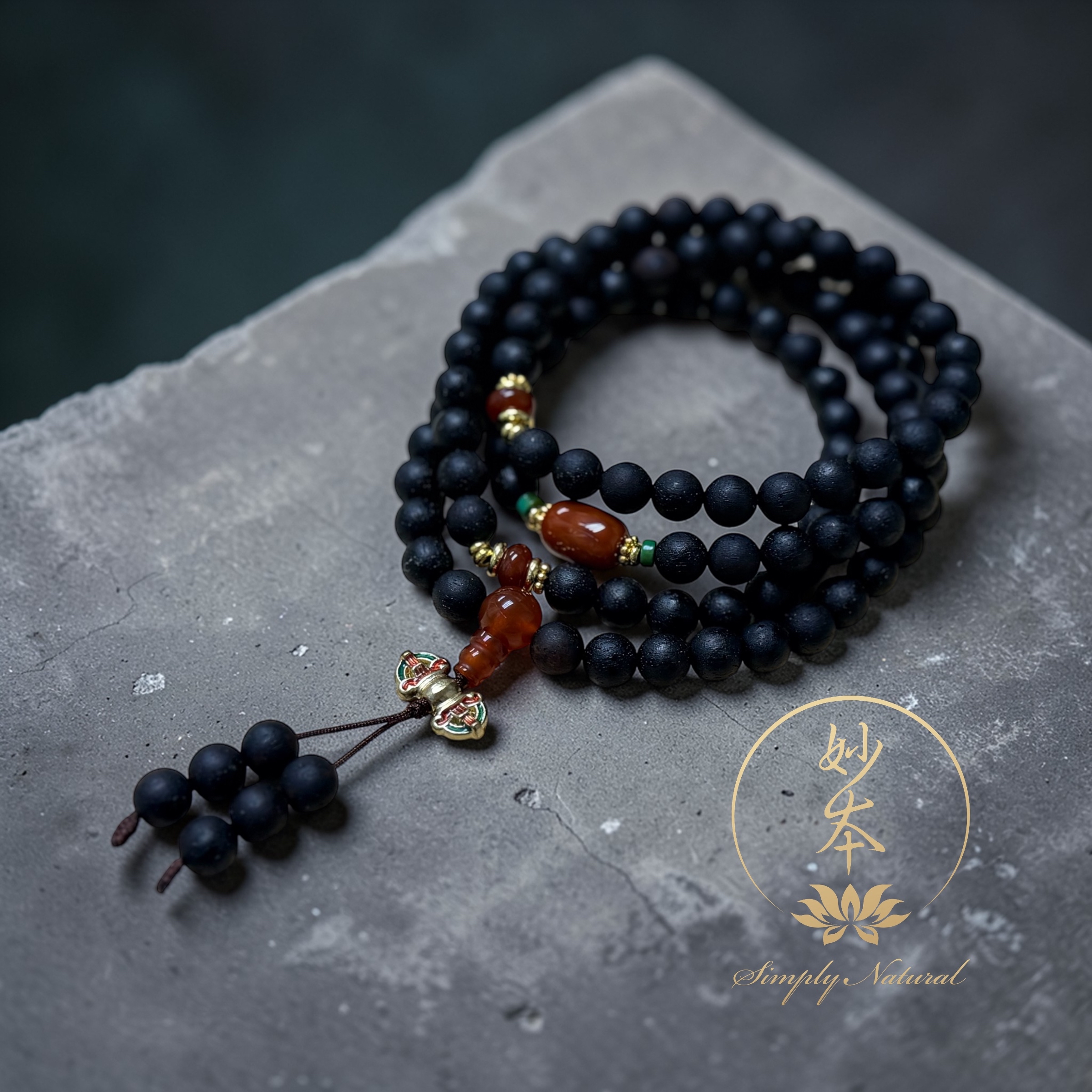 8mm 108粒降真香念珠 配:金剛杵