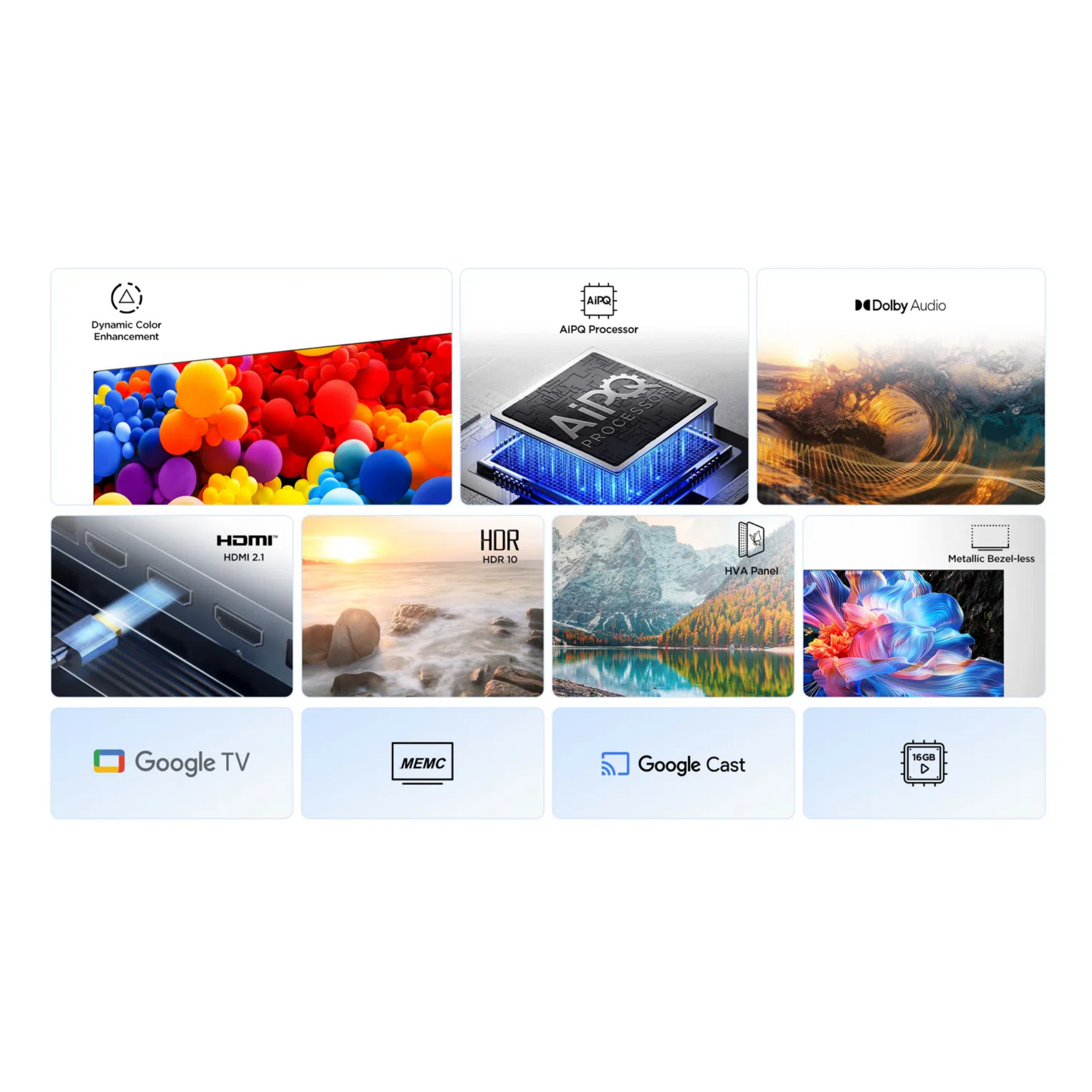 TCL 65" P6K Series 4K UHD HDR Google TV (65P6K)