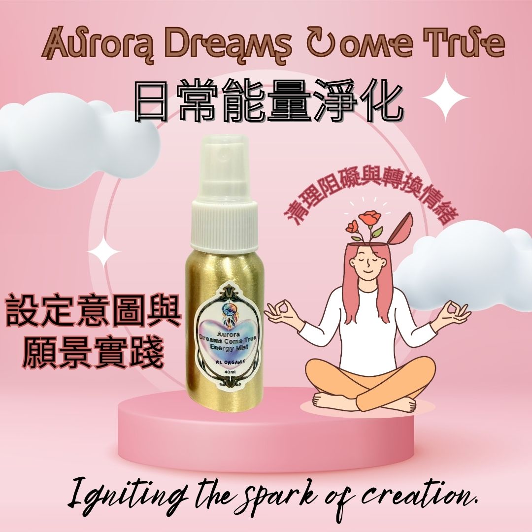 RL Breathe Out Love Aurora Dreams Come True Energy Mist 心想事成能量噴霧 40ML
