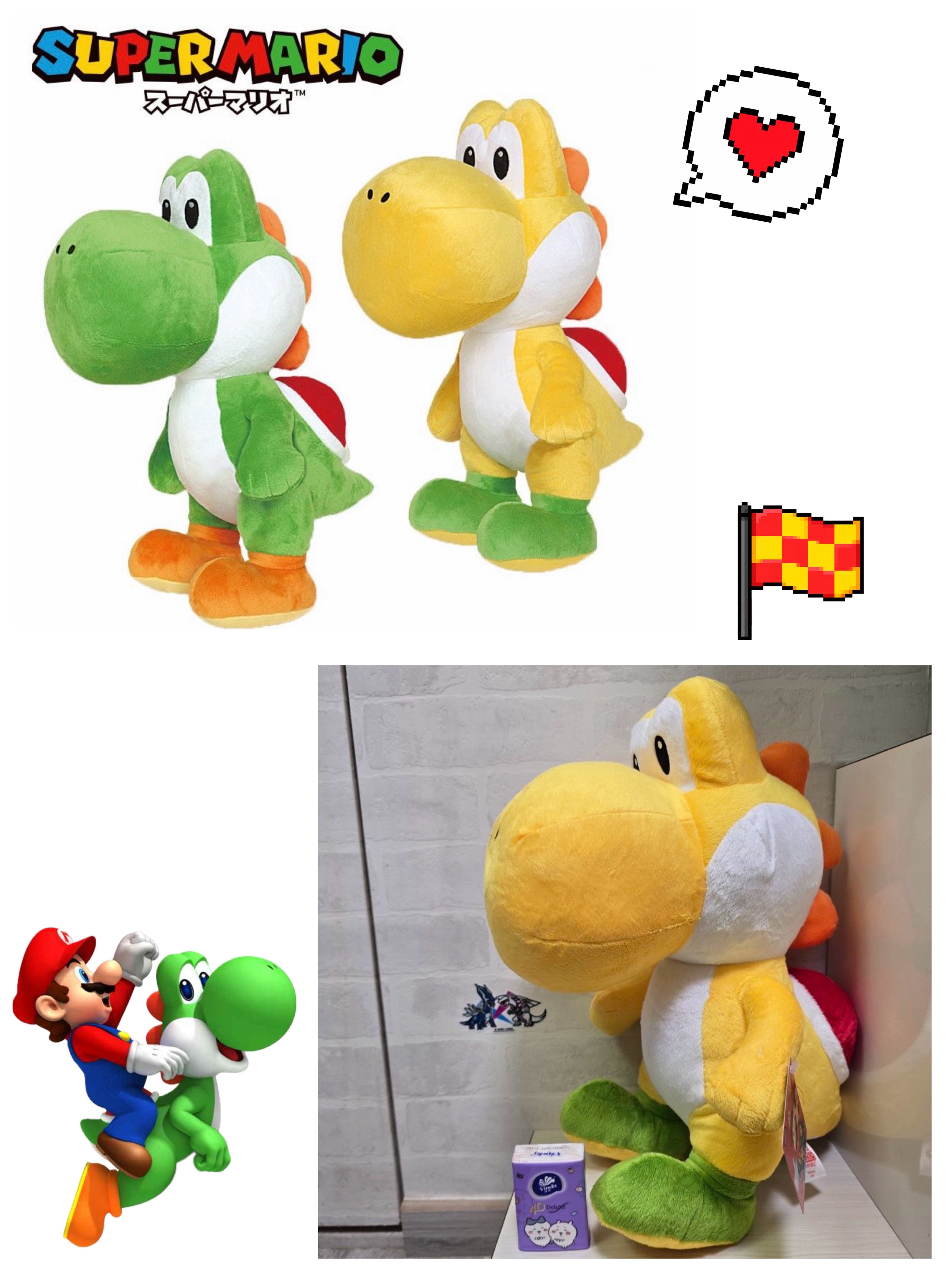 ☆現貨☆日本直送Super Mario超級瑪利歐Yellow Yoshi 耀西公仔