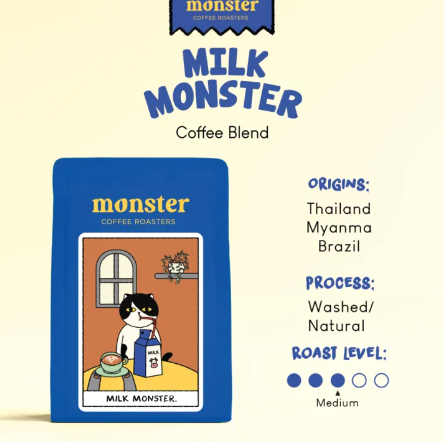 【預訂】泰國 Monster Coffee Roasters Whole Beans - MILK MONSTER 200g