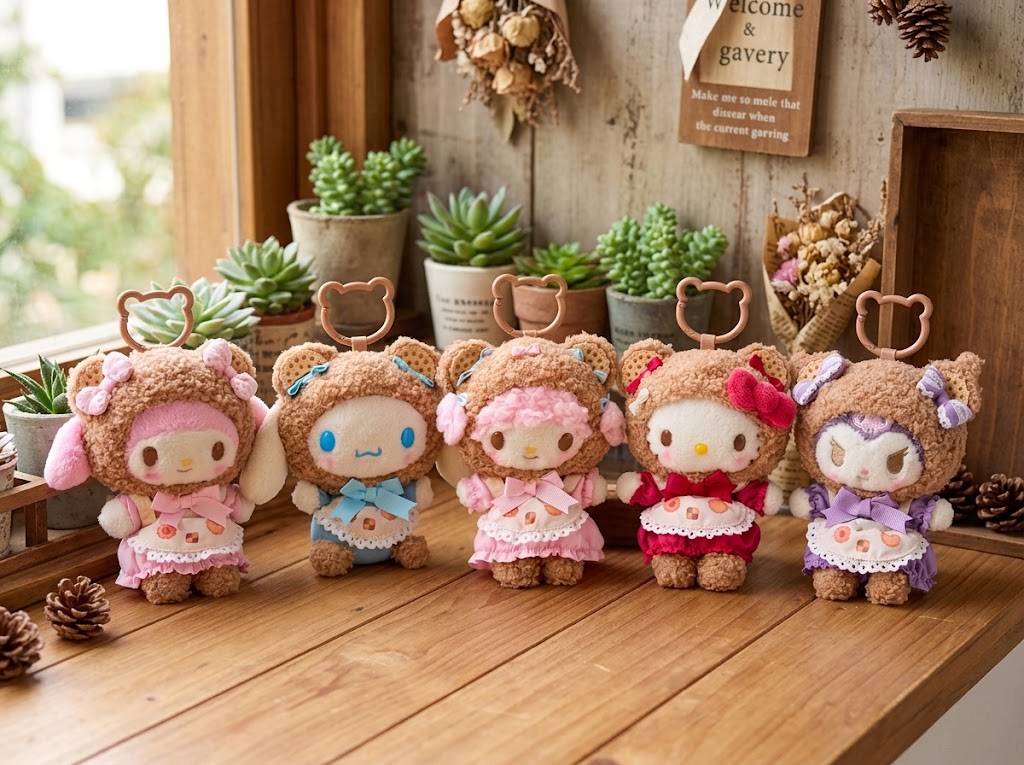 Sanrio Cookie Fluffy Bear系列 公仔掛飾