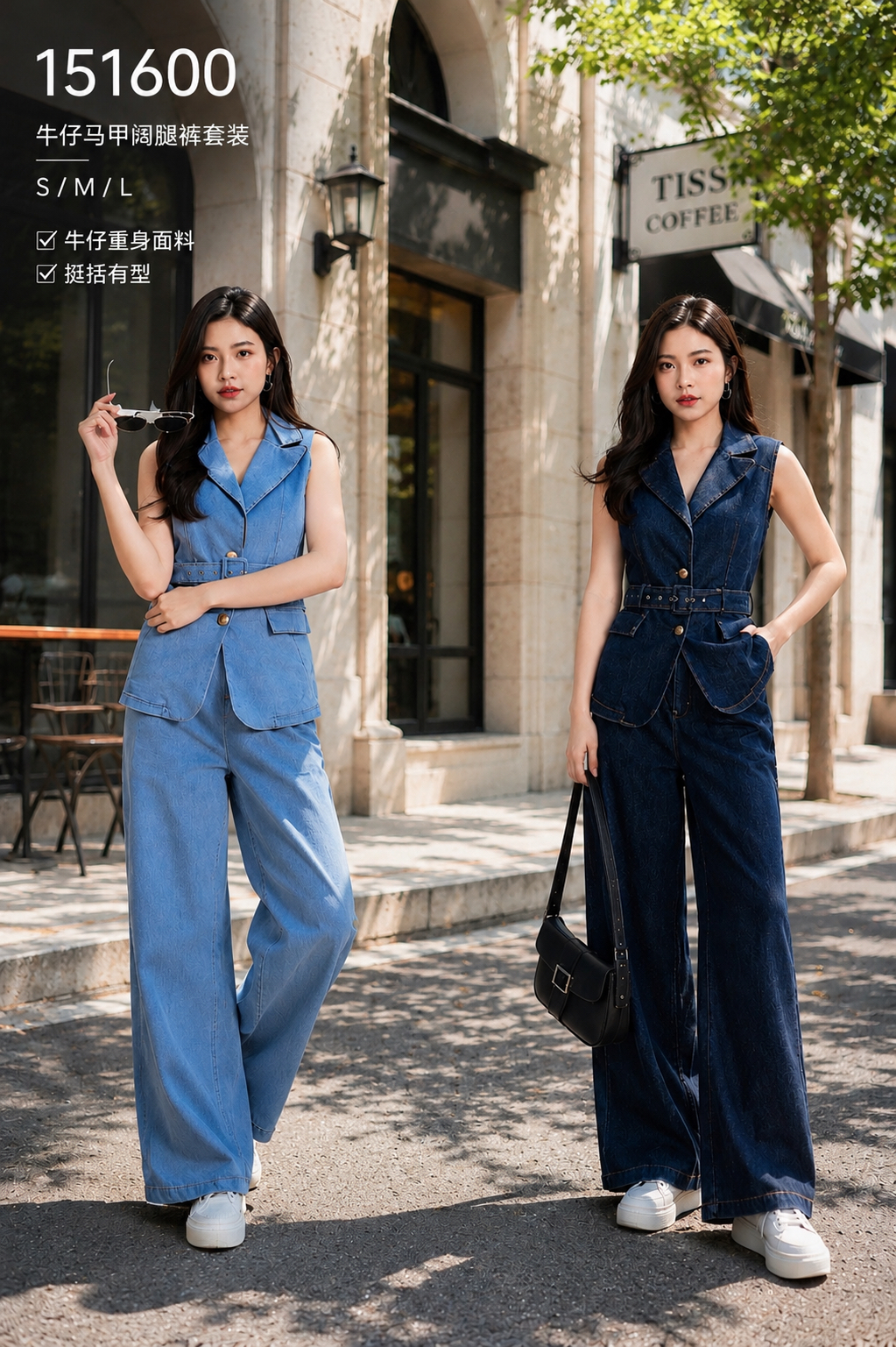 151600 PREMIUM JEANS VEST SET