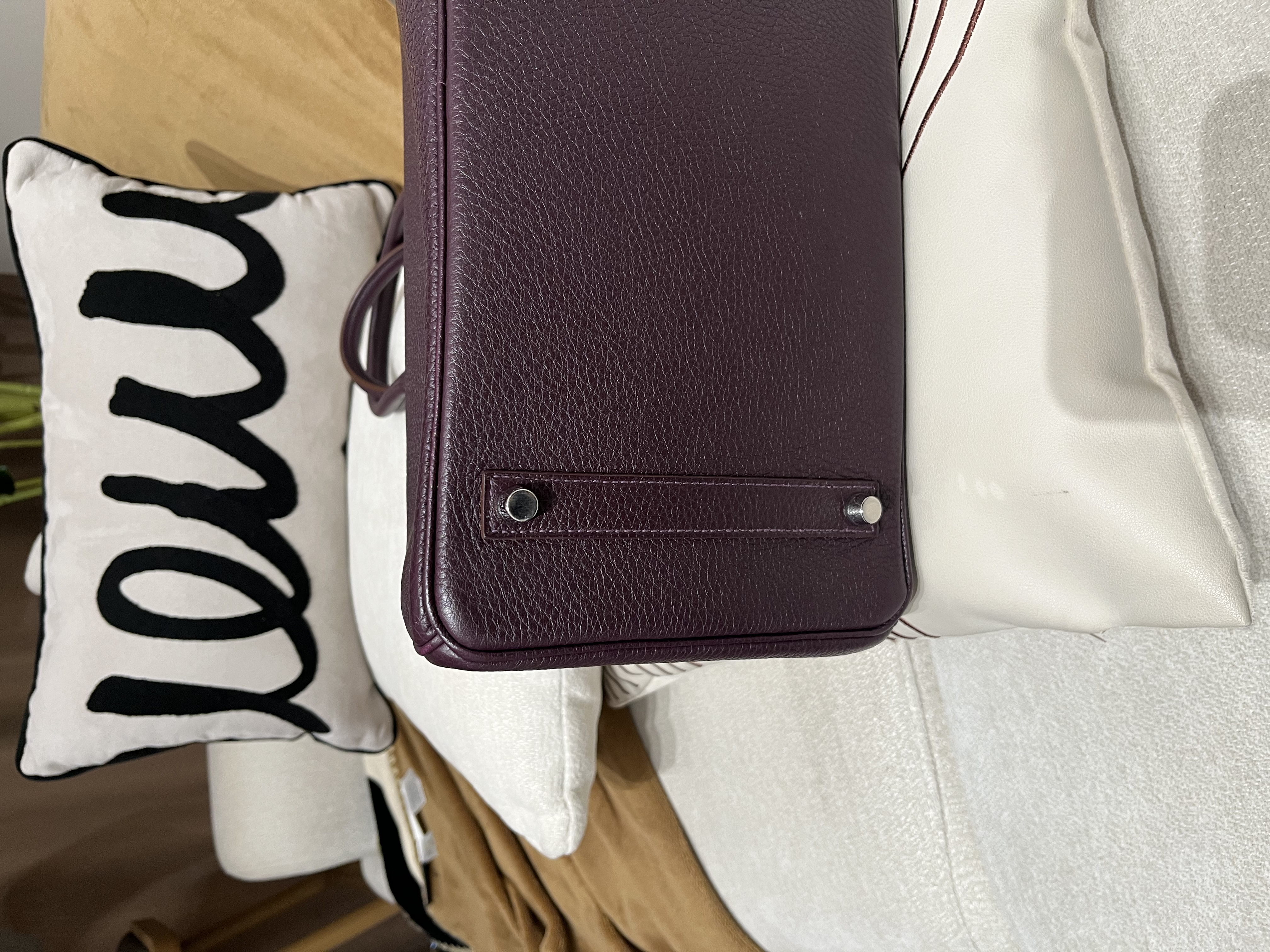 Hermes Birkin 35 Stamp [Q] 葡萄紫色Raisin Togo Calfskin 100%Authentic, 95%New ✅Key Lock✅Dust bag✅Box