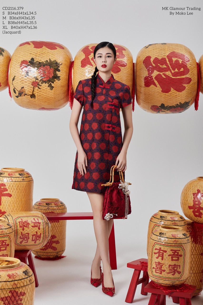 宽松旗袍连身裙 2116