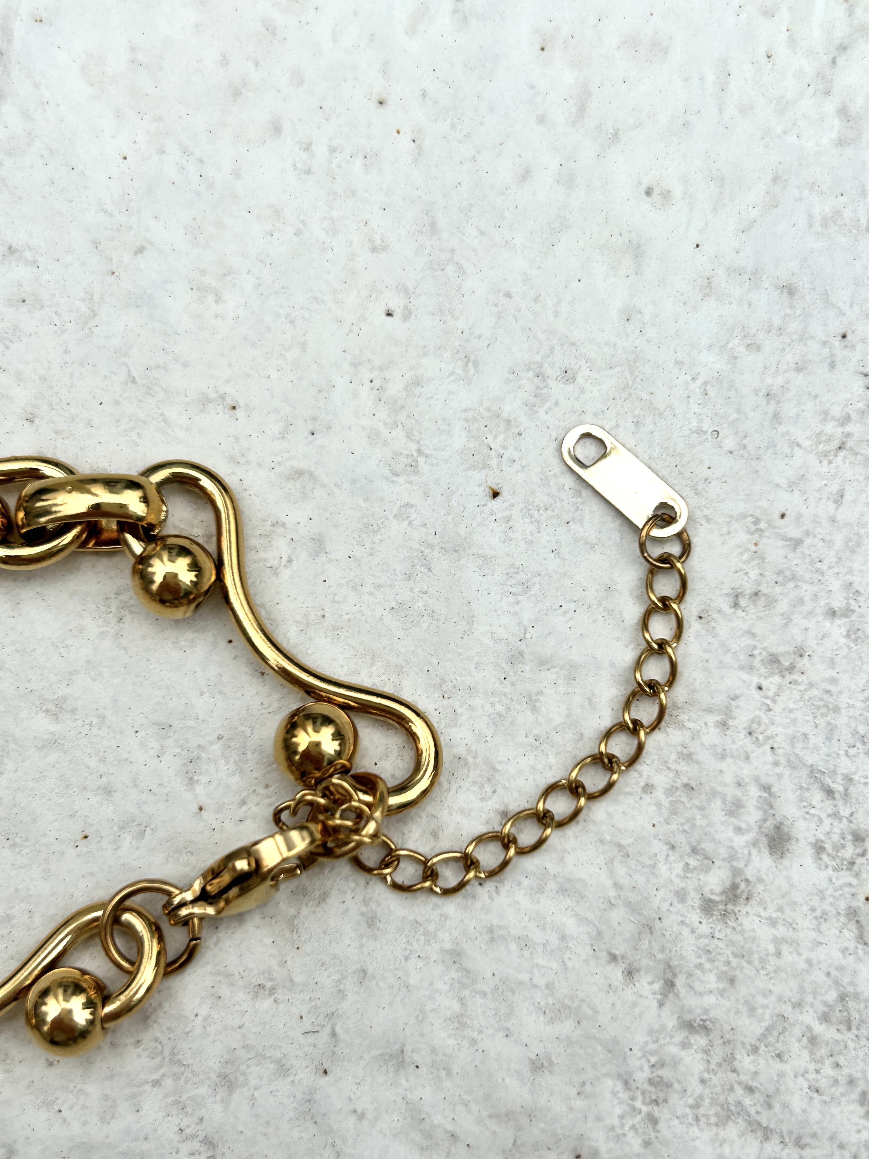 Gold beads stainless bracelet