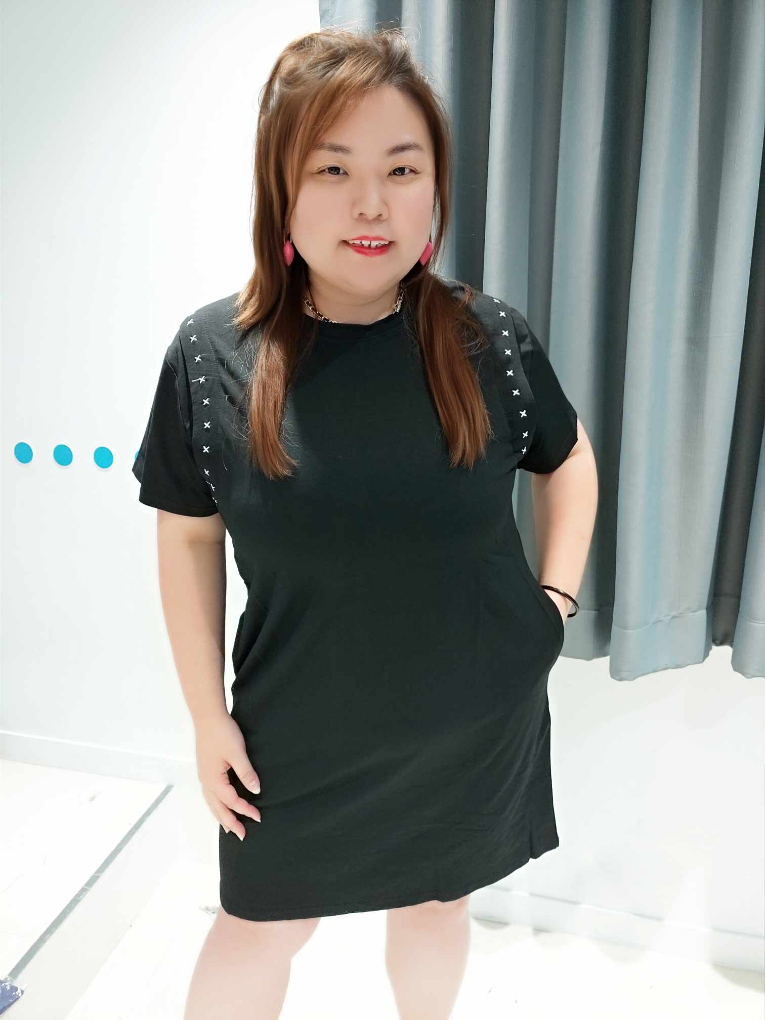 DSC03(4171#)  袖边设计时尚连身裙