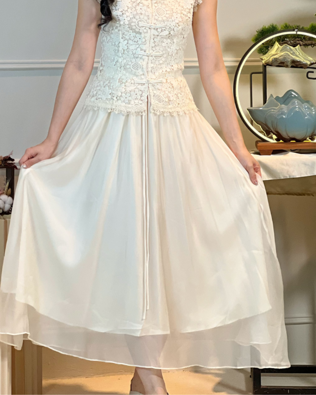 5103 Natividad Mesh A Line Skirt 