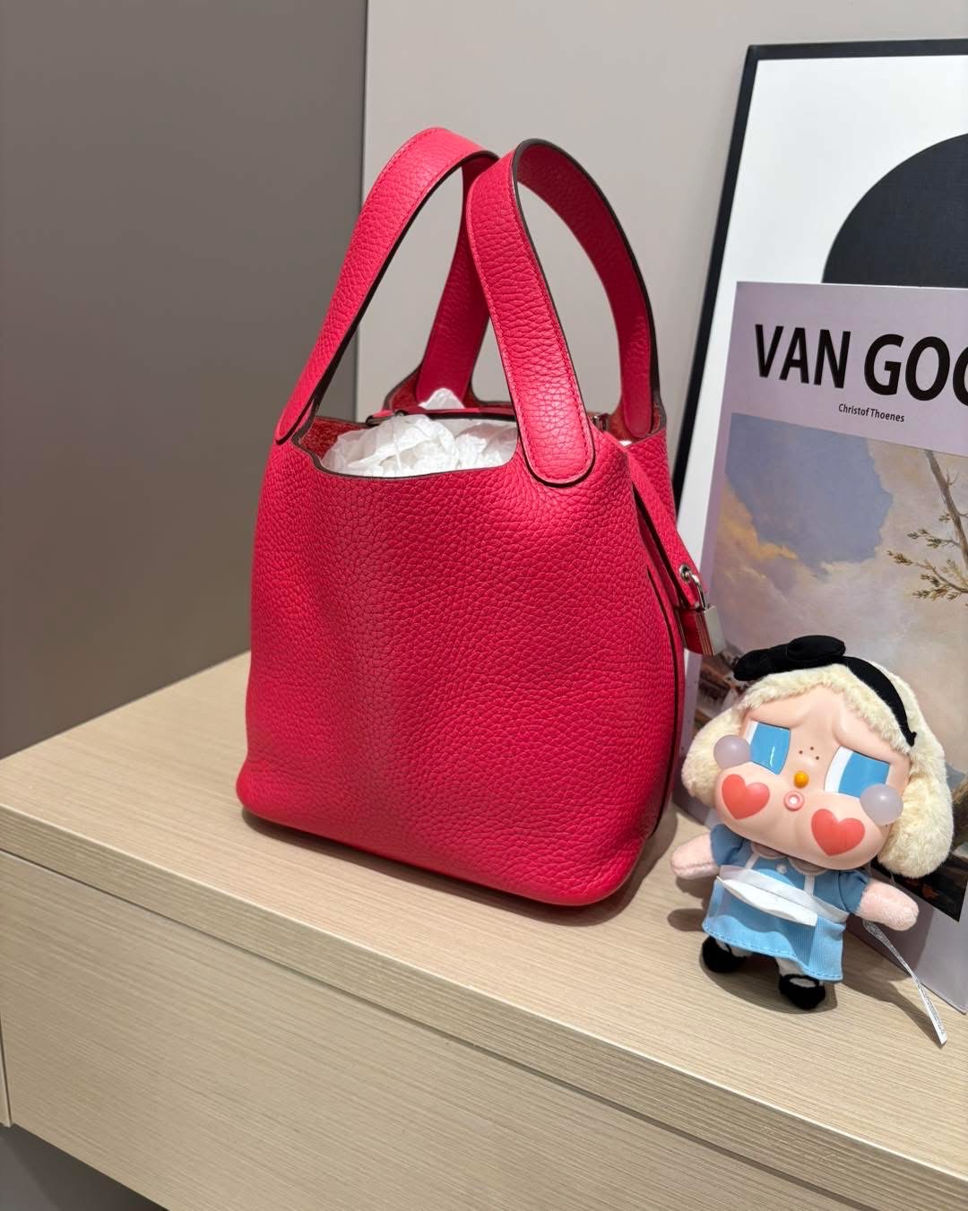 Hermes Picotin 18,Stamp D 極致粉色銀扣Rose Extreme 100%Authentic,95%new ✅key lock✅dust bag