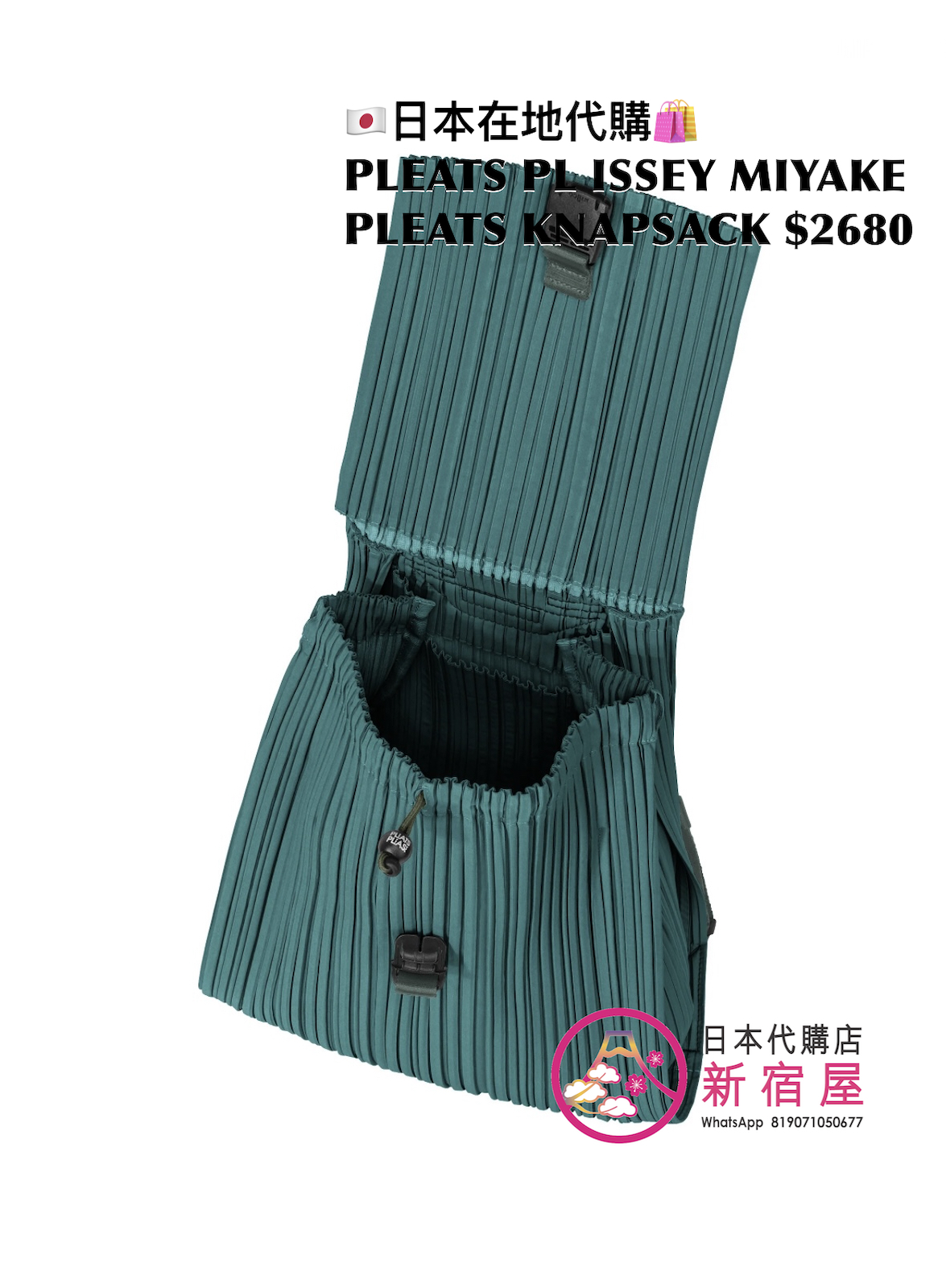 PLEATS PLEASE ISSEY MIYAKE PLEATS KNAPSACK 