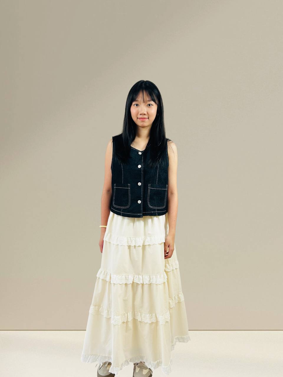 W6022A - Layered Maxi Skirt 