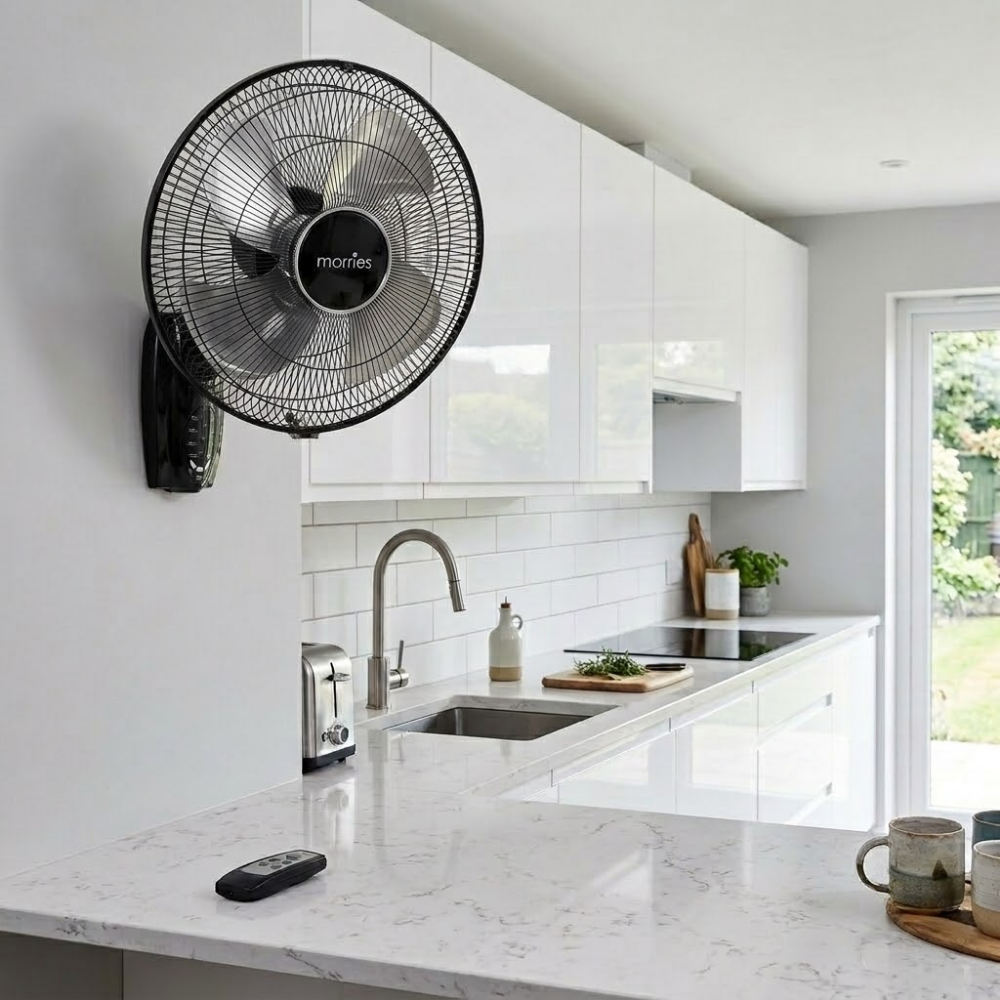 Morries 16" Metal Blades Remote Wall Fan  MS-333WFR IS