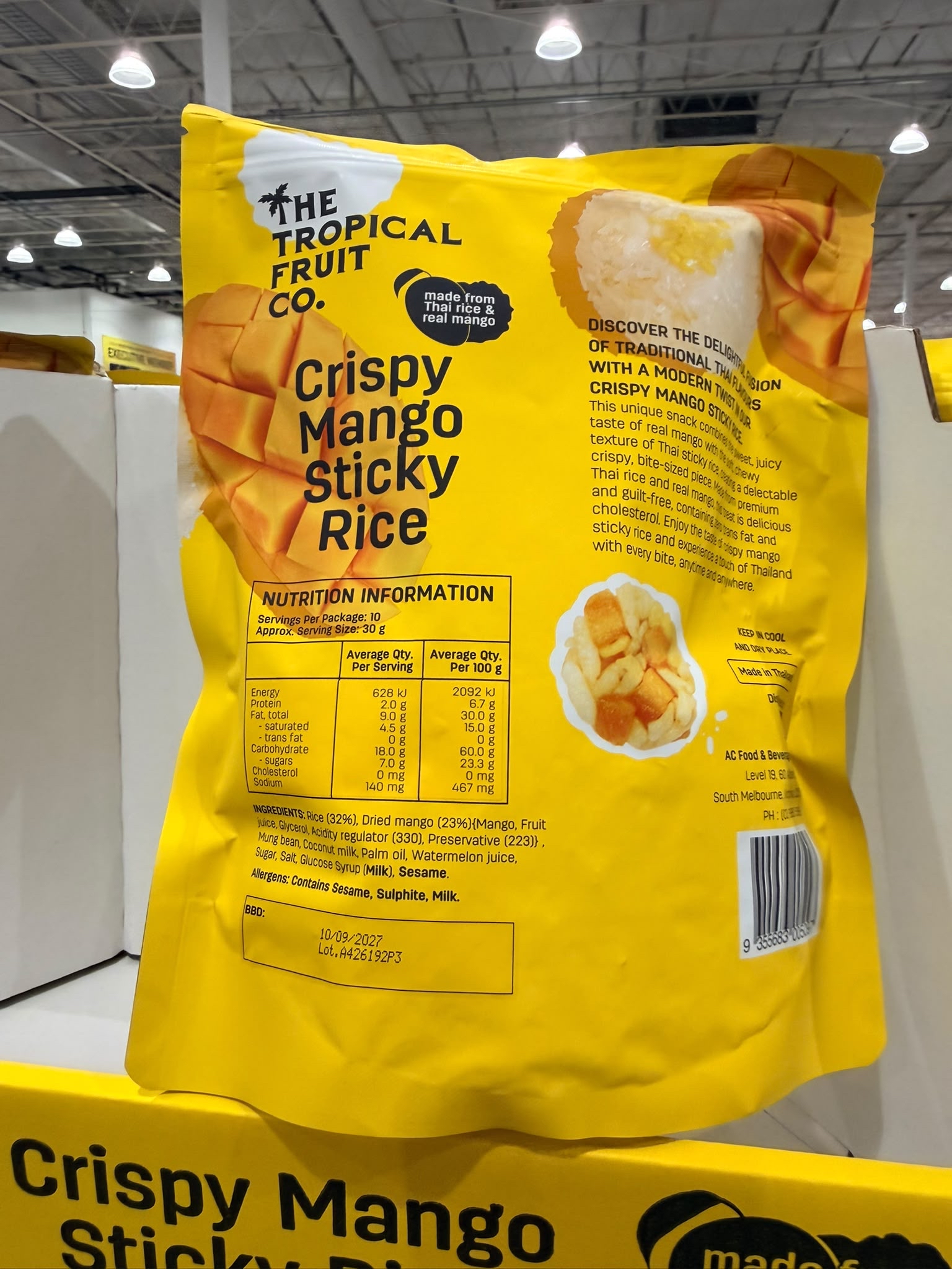澳洲Costco Crispy Mango Sticky Rice, 300g