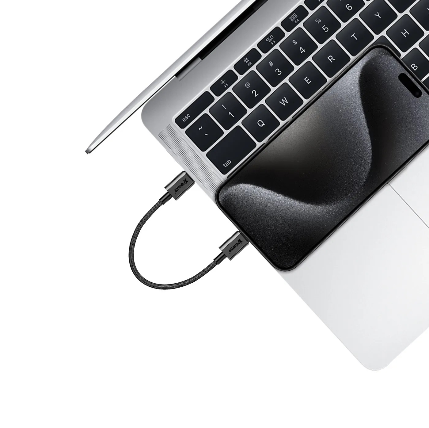 XPower CC60B 18cm 鋁合金60W高速傳輸充電Type-C to Type-C線