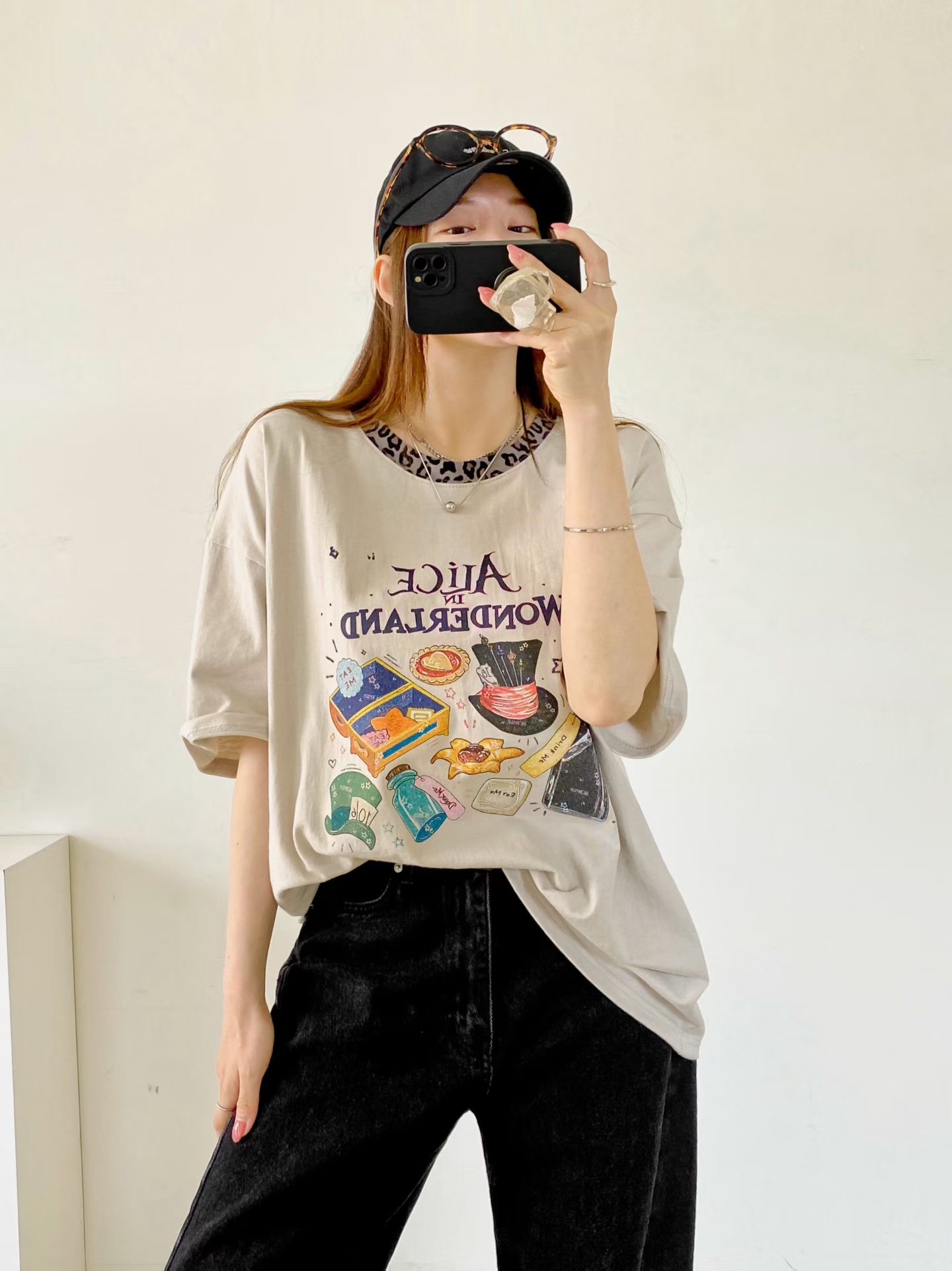 NB22 豹紋領 Tee