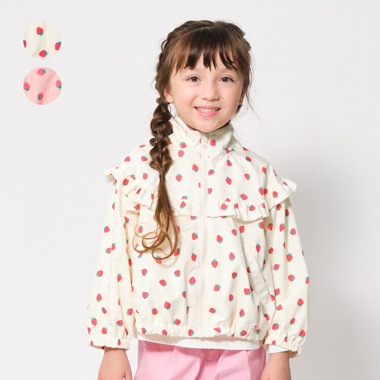 🆕【⭐訂購⭐】🌀 🇯🇵 日本直送🇯🇵 草莓 荷葉邊 網眼襯裡 撥水加工 #連帽風褸［2款選］🌀[ELBA-0011][260302]