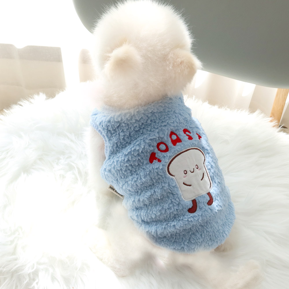 HONEY DOG🇰🇷 秋冬保暖羊羔絨快餐刺繡背心 (四款可愛造型)