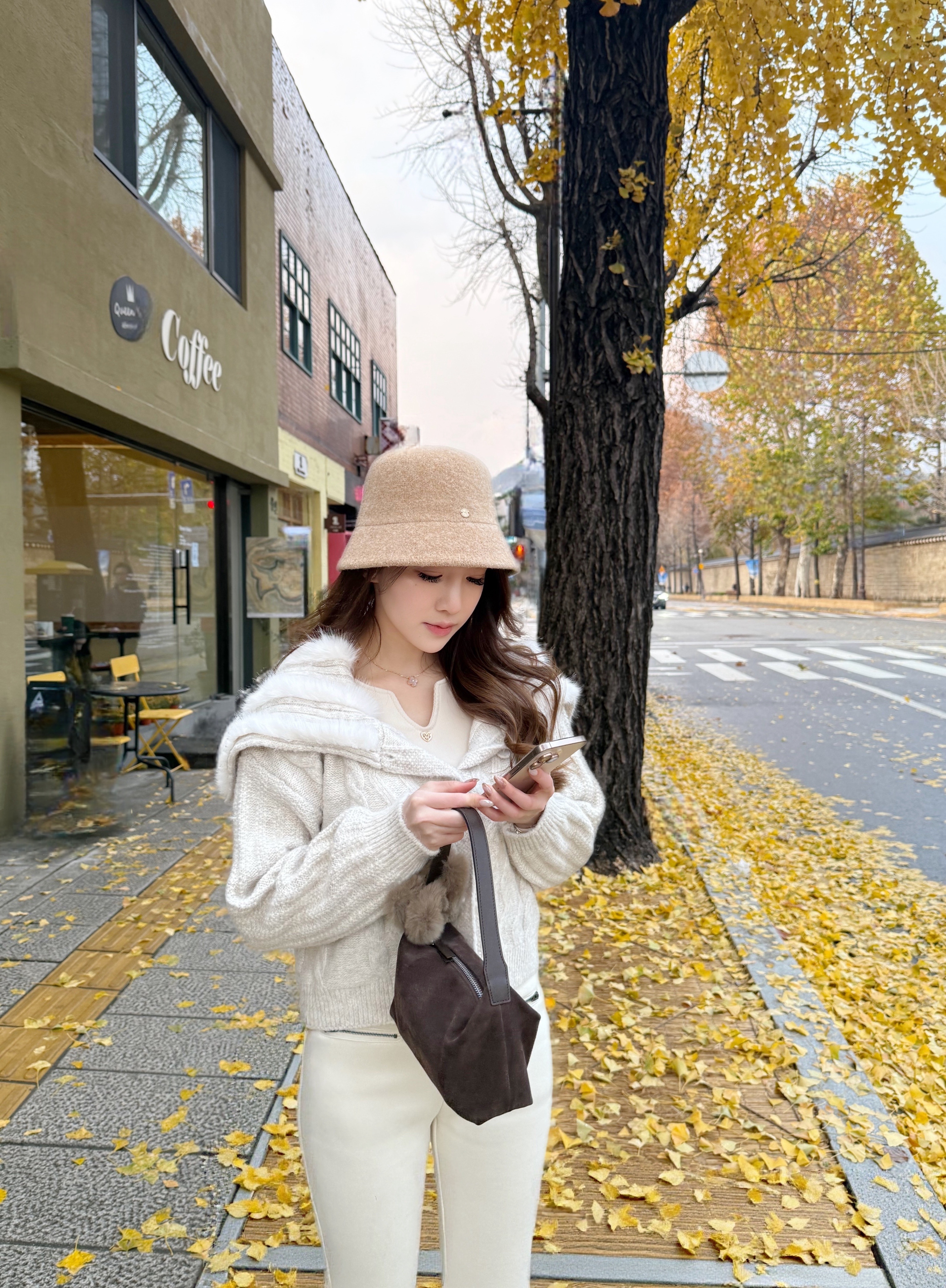 毛茸茸海軍風大翻領✨麻花編織上衣外套