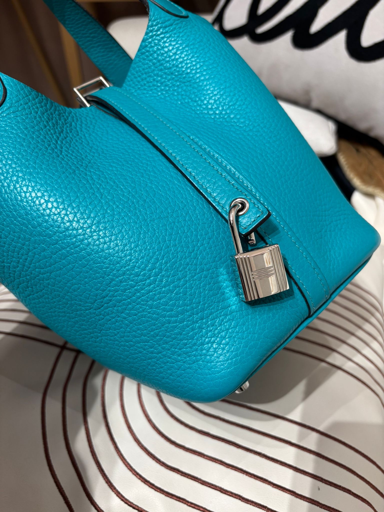 Hermes picotin 18,blue paon,STAMP X 100%Authentic ,96%new ✅Key Lock ✅Dust bag ✅Box