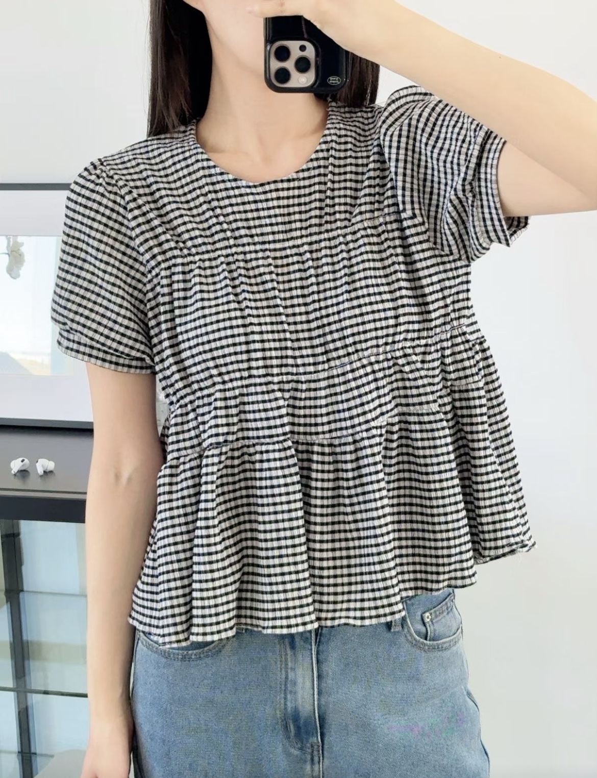 ❥ 皺 皺 格 格 娃 娃 上 衣 。