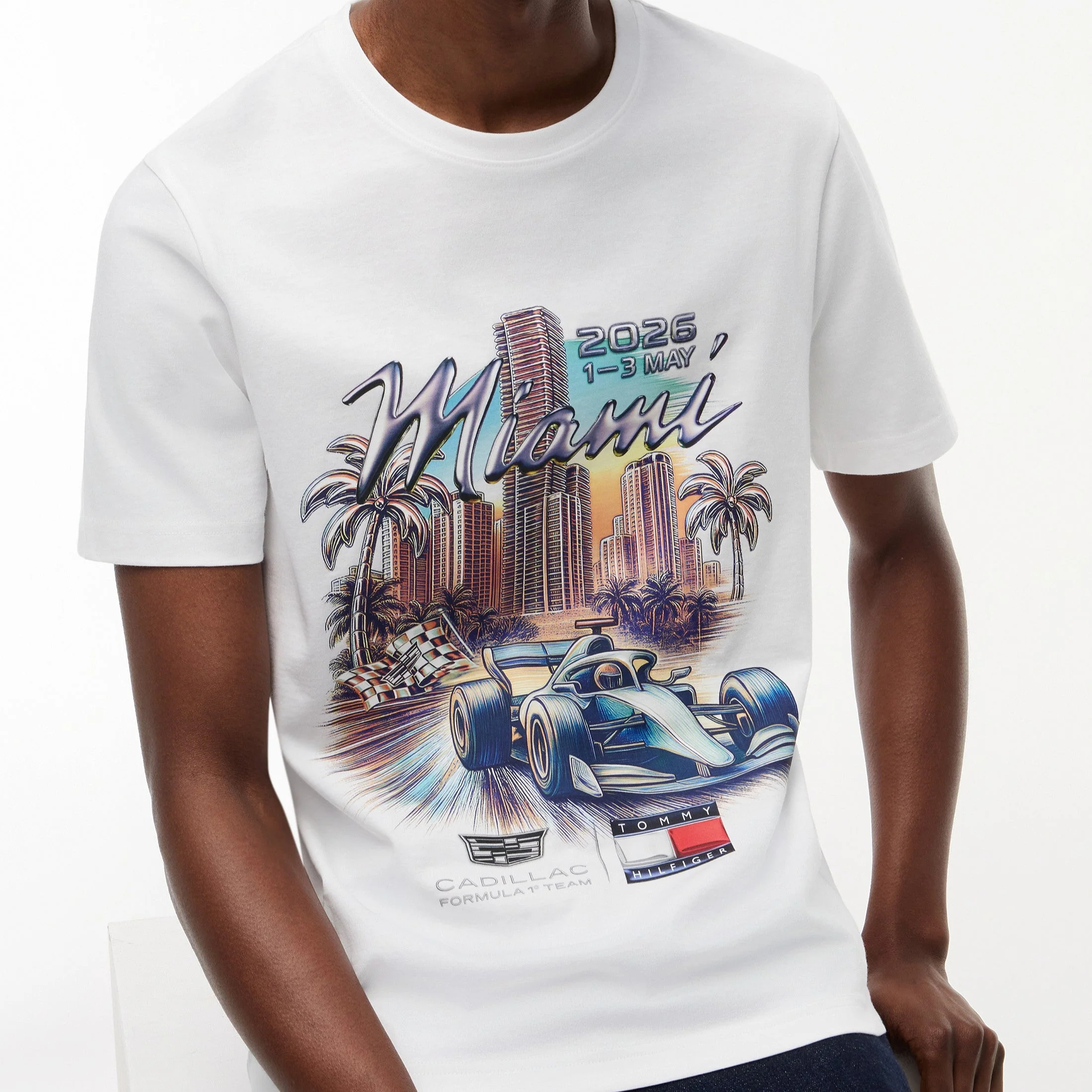 TH x Cadillac F1 Team 凱迪拉克車隊 2026 Miami GP特別版T-Shirt (黑/白) MN00107