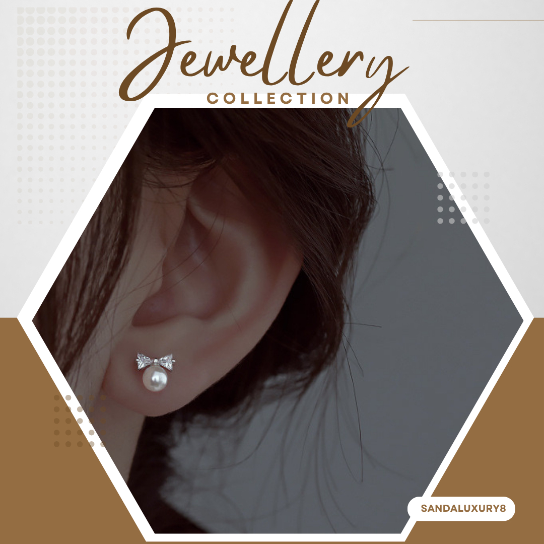 Pearl Bow Earrings