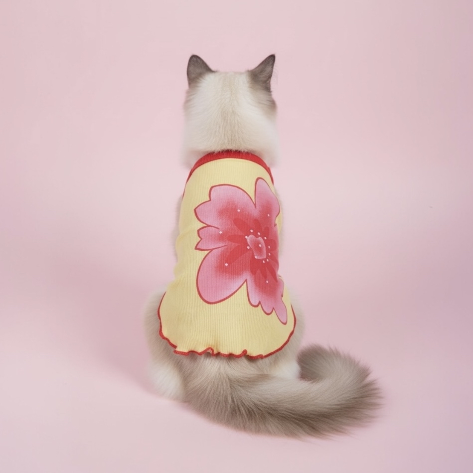 S453Y 大花閃石吊帶背心 黃色 Lillian Tank Yellow 