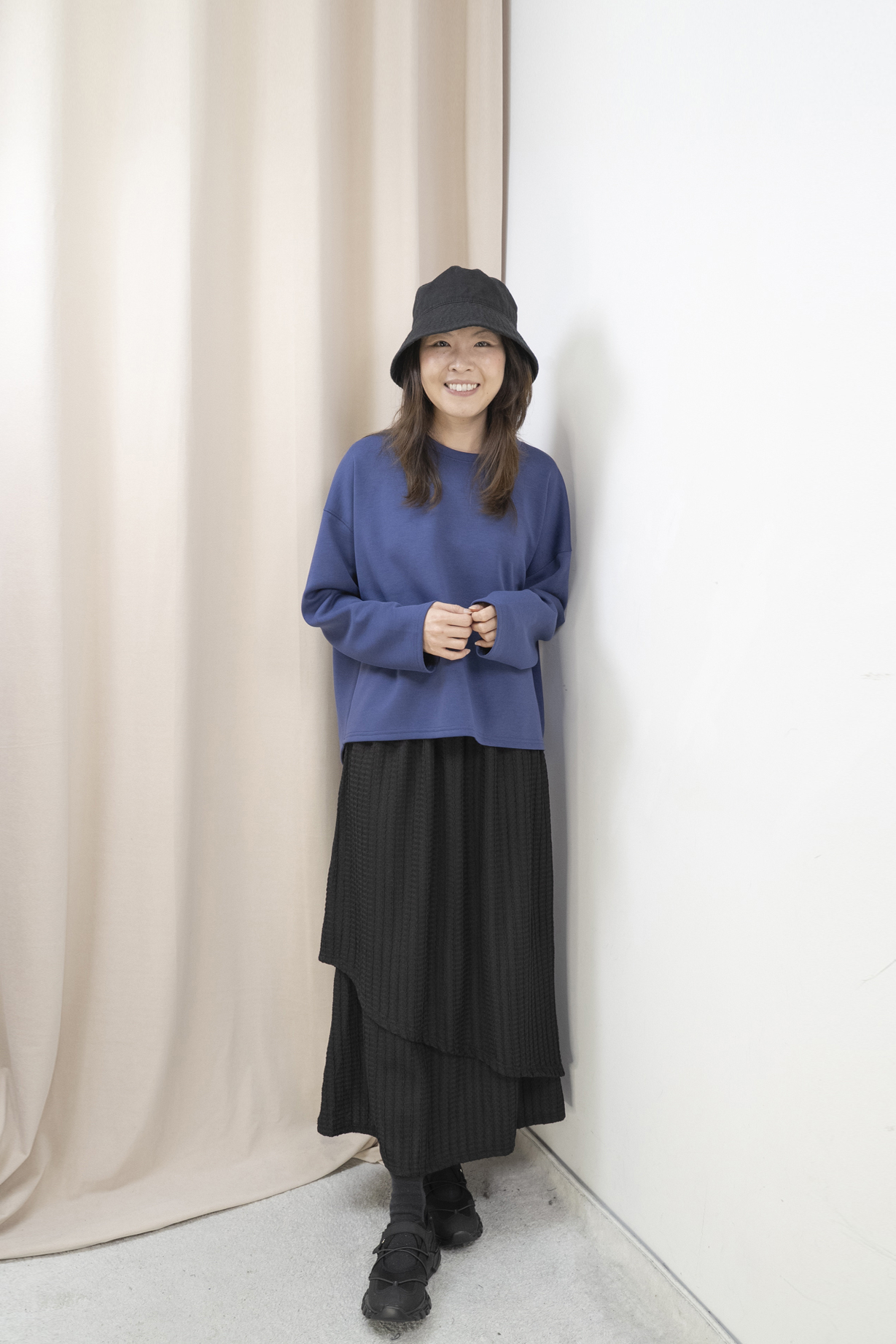 雲朵棉！微鬆造型上衣（紫藍色）