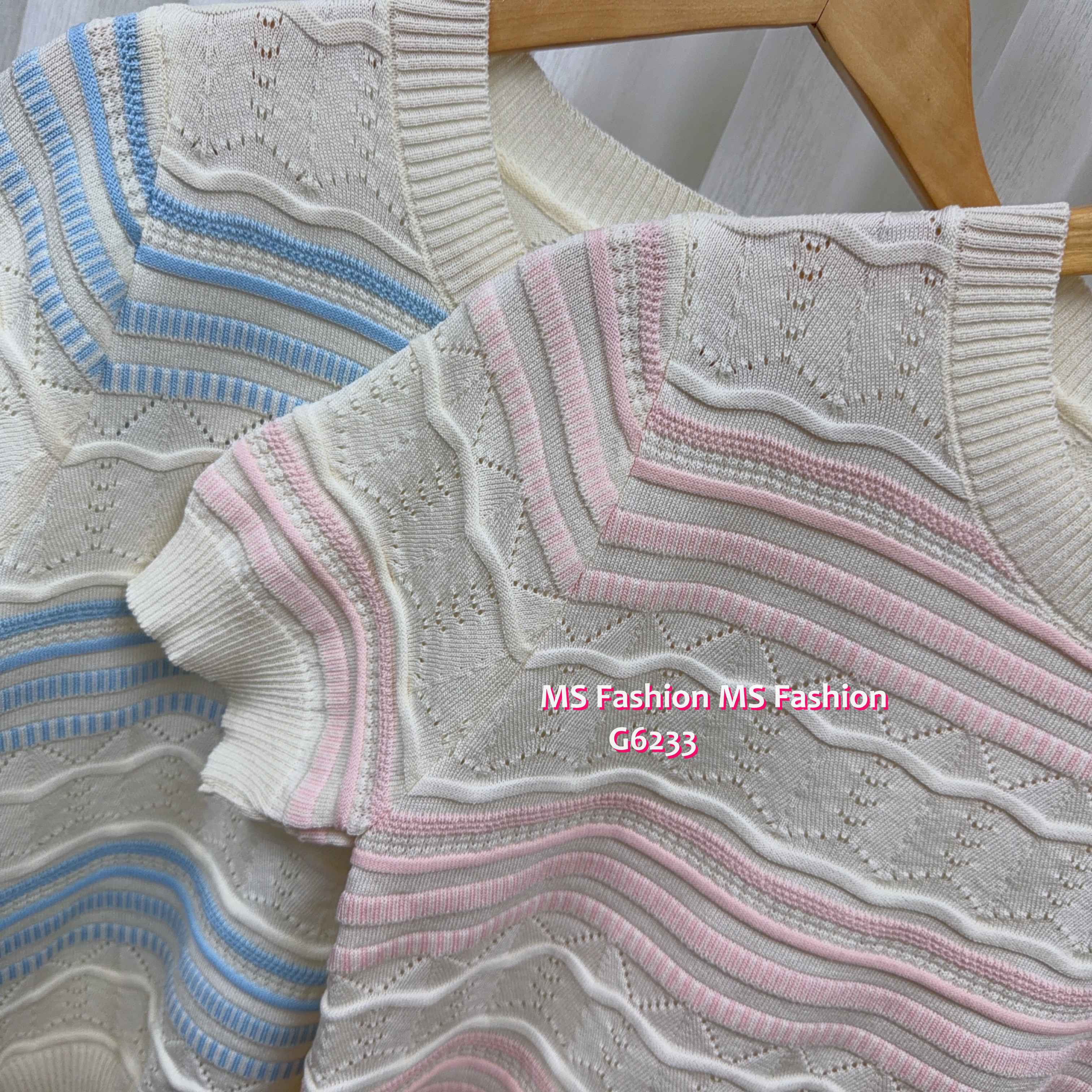 G6233 韓國🇰🇷凹凸紋橫間針織top