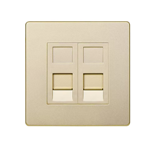 MK Aria 太空金 孖位 CAT3電話插座