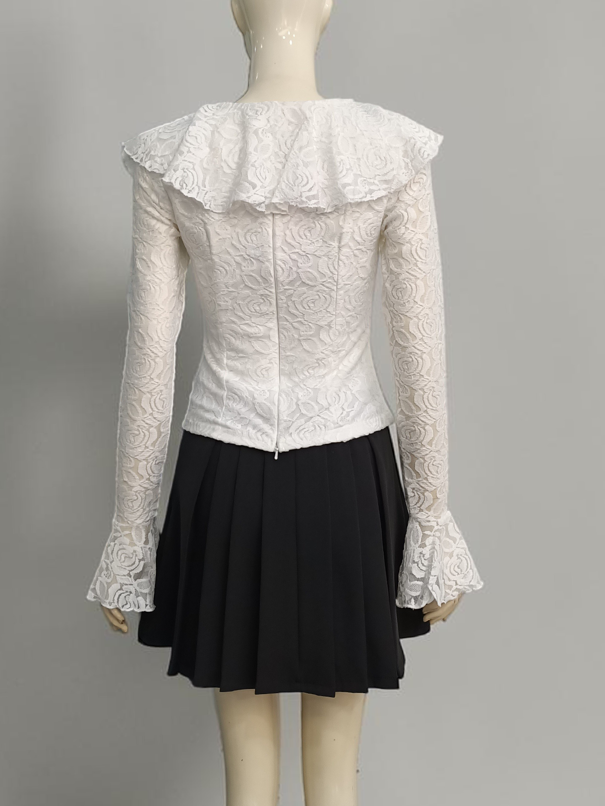 Elisse Lace Ruffle Blouse Top M166