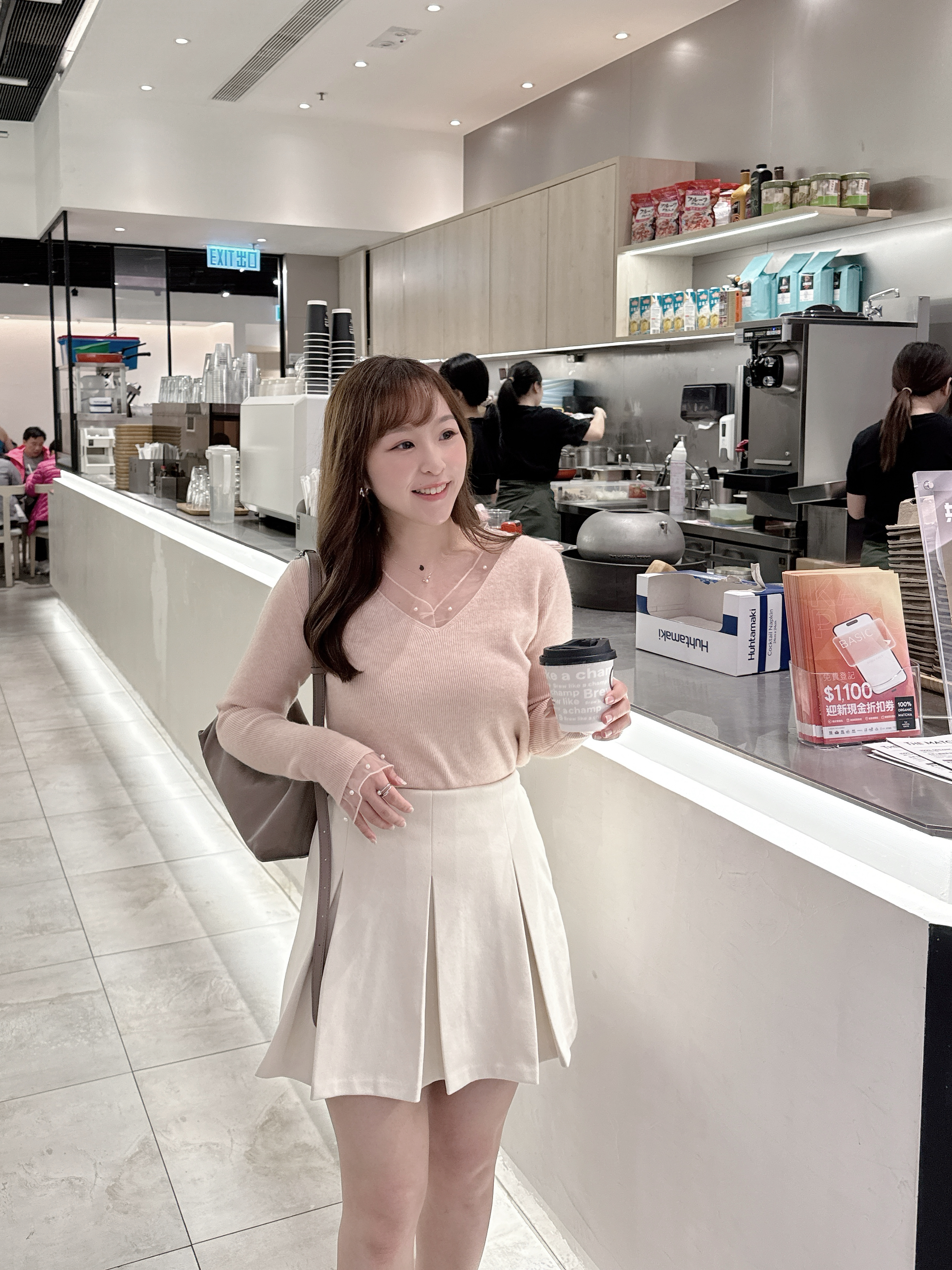 【直播追加款】喱士邊小珍珠針織上衣