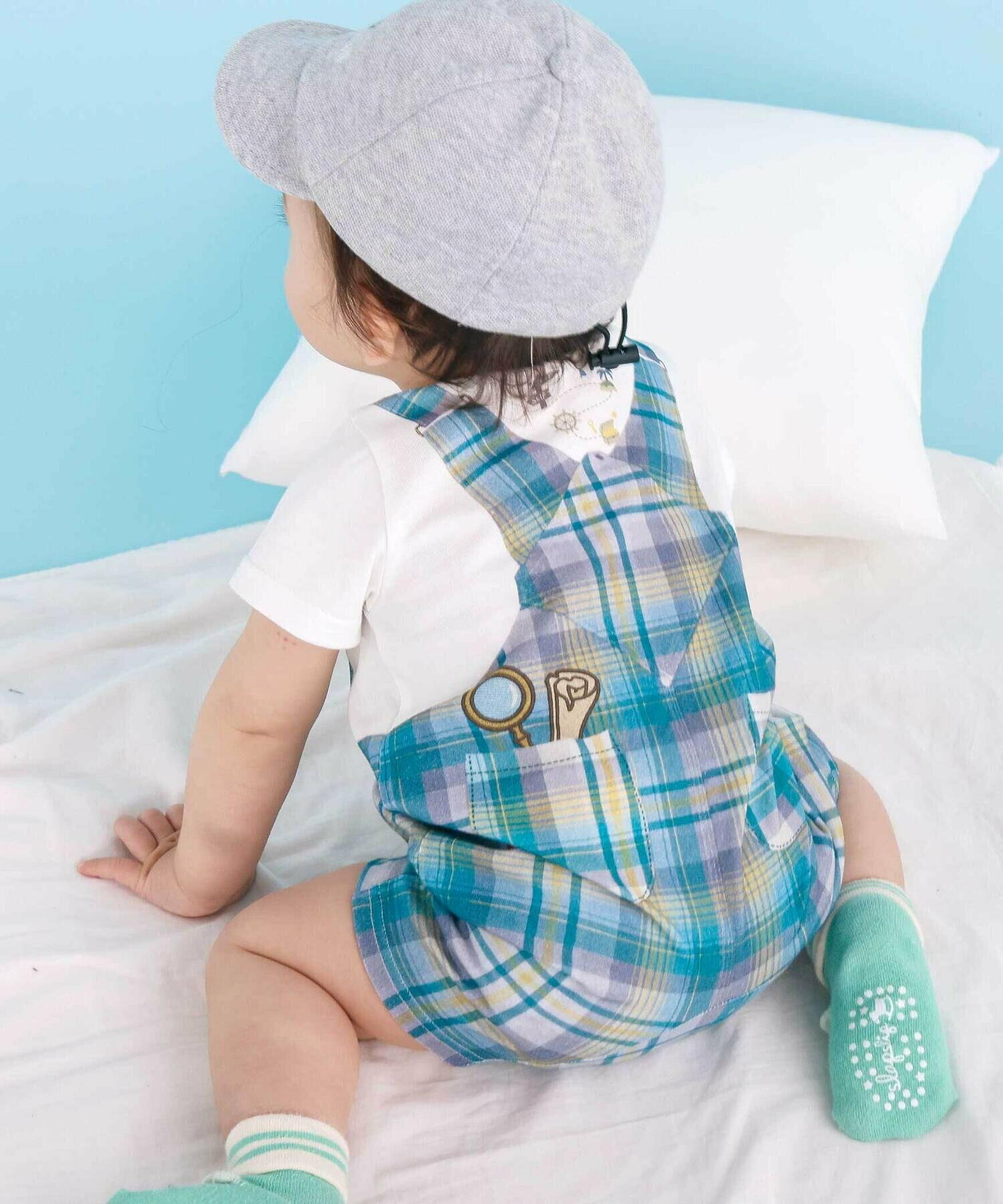 🇯🇵預訂 日本直送🇯🇵Slap Slip Baby兩色動物恐龍吊帶短袖連身服