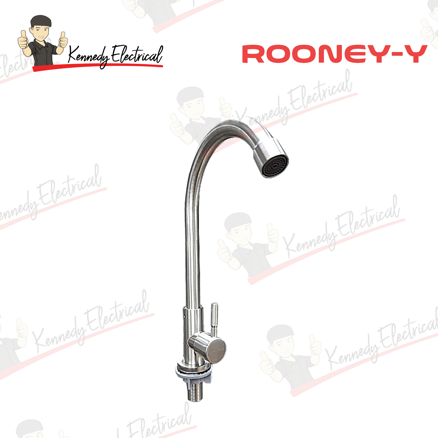 Rooney-Y Stainless Steel Pillar Swan Tap (988-01#) W988-01