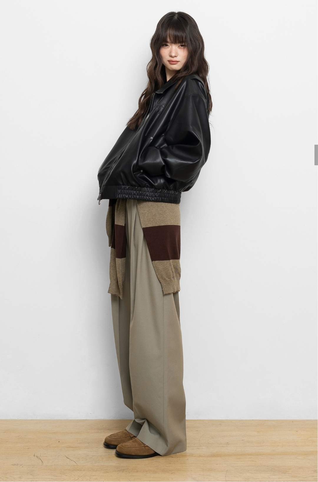 Euggen 2-Way PU 極簡氣質皮褸