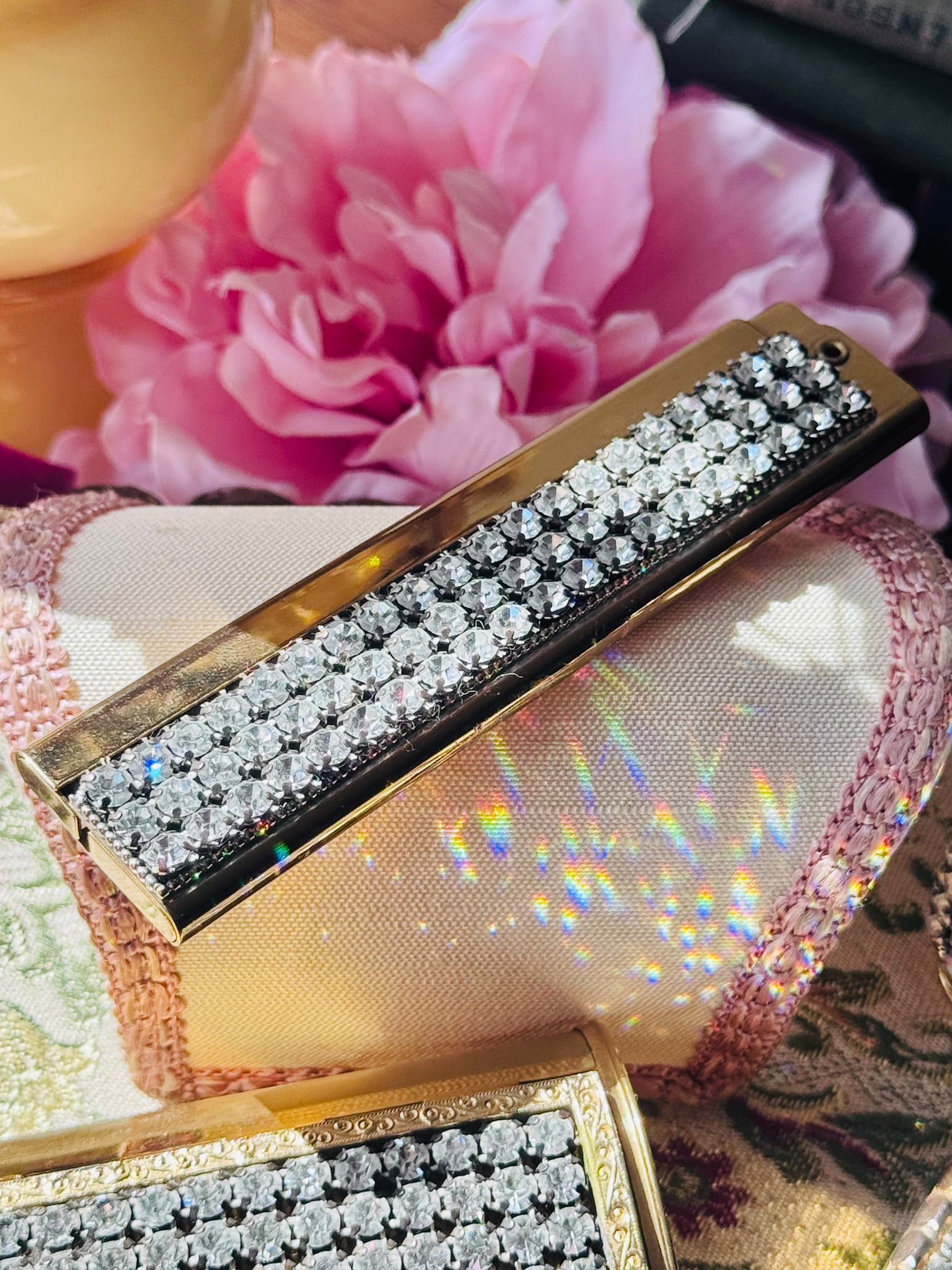 C.a. 1950s Sparkling Rhinestone-Studded Vanity Set of 4 or 5(MT2667)