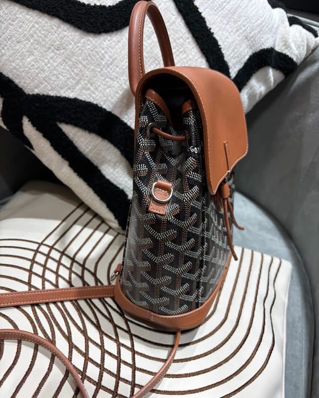 Goyard alpin mini backpack tan 100%Authentic, 98%new ✅dust bag 