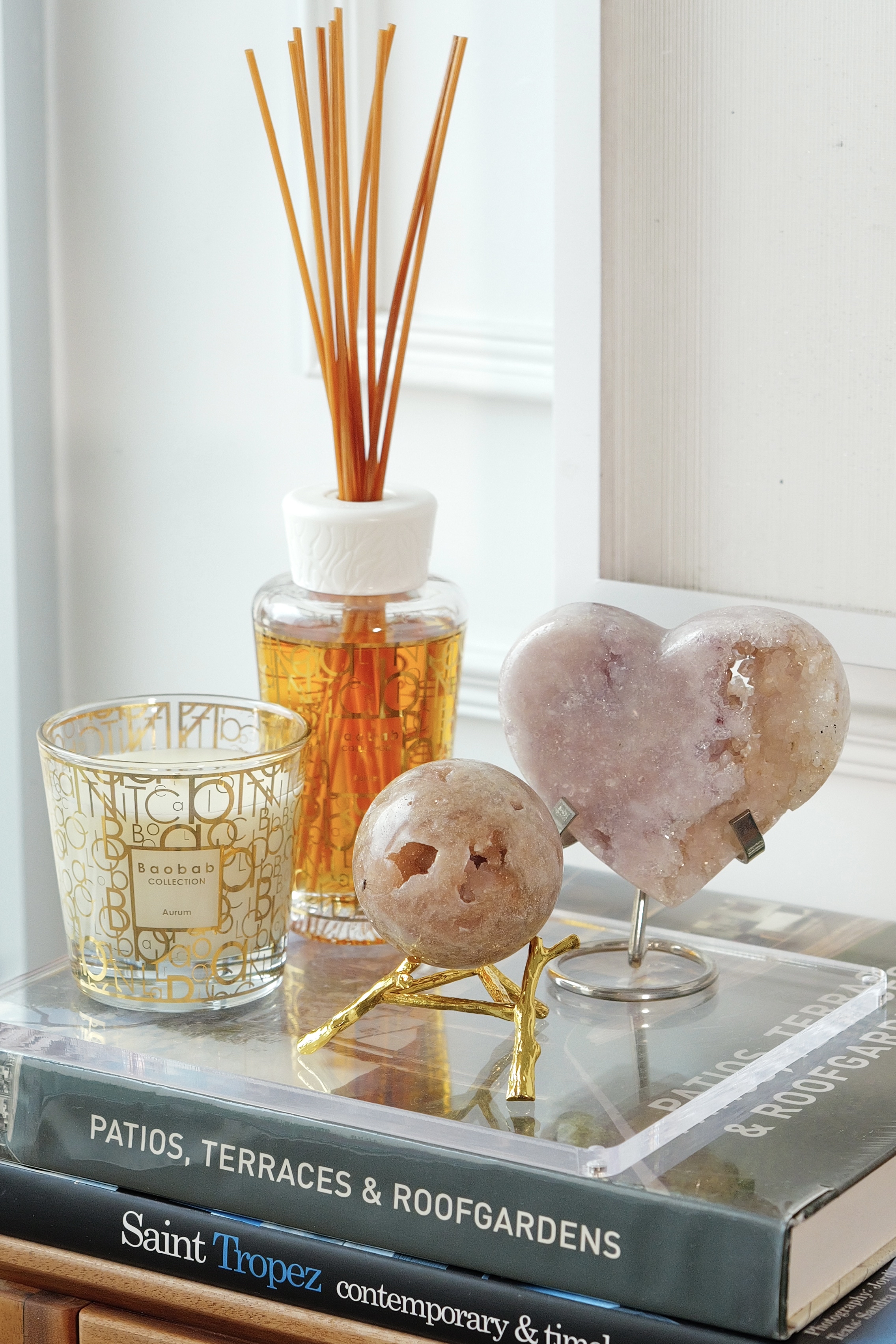 ༒ 6.7cm粉紅紫水晶 晶牙晶洞球༒ PA*7038CA8G3ms-RA19*5ET