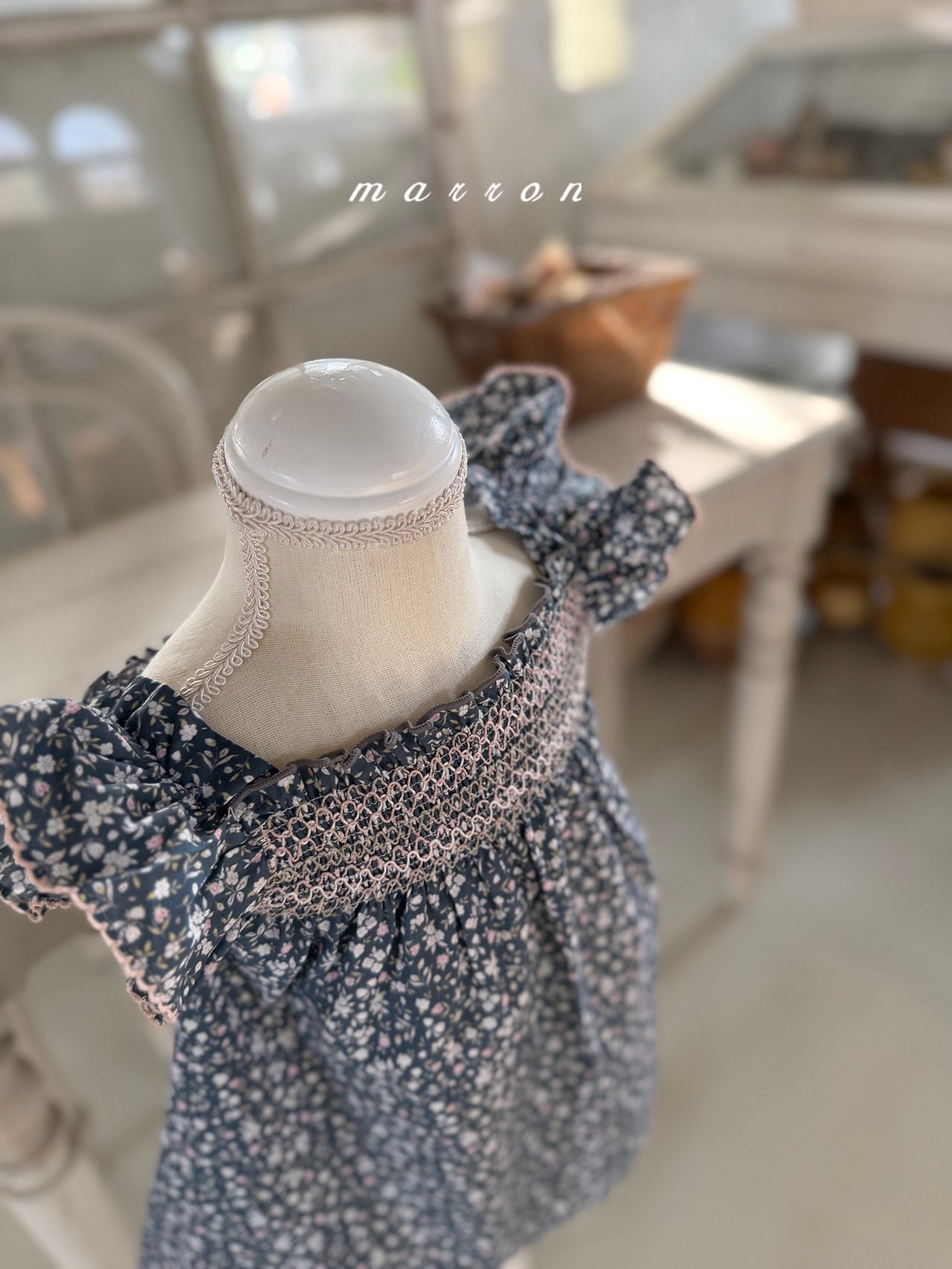 ☀️預訂 韓國直送☀️🇰🇷Marron兩色花卉荷葉袖背心連身裙