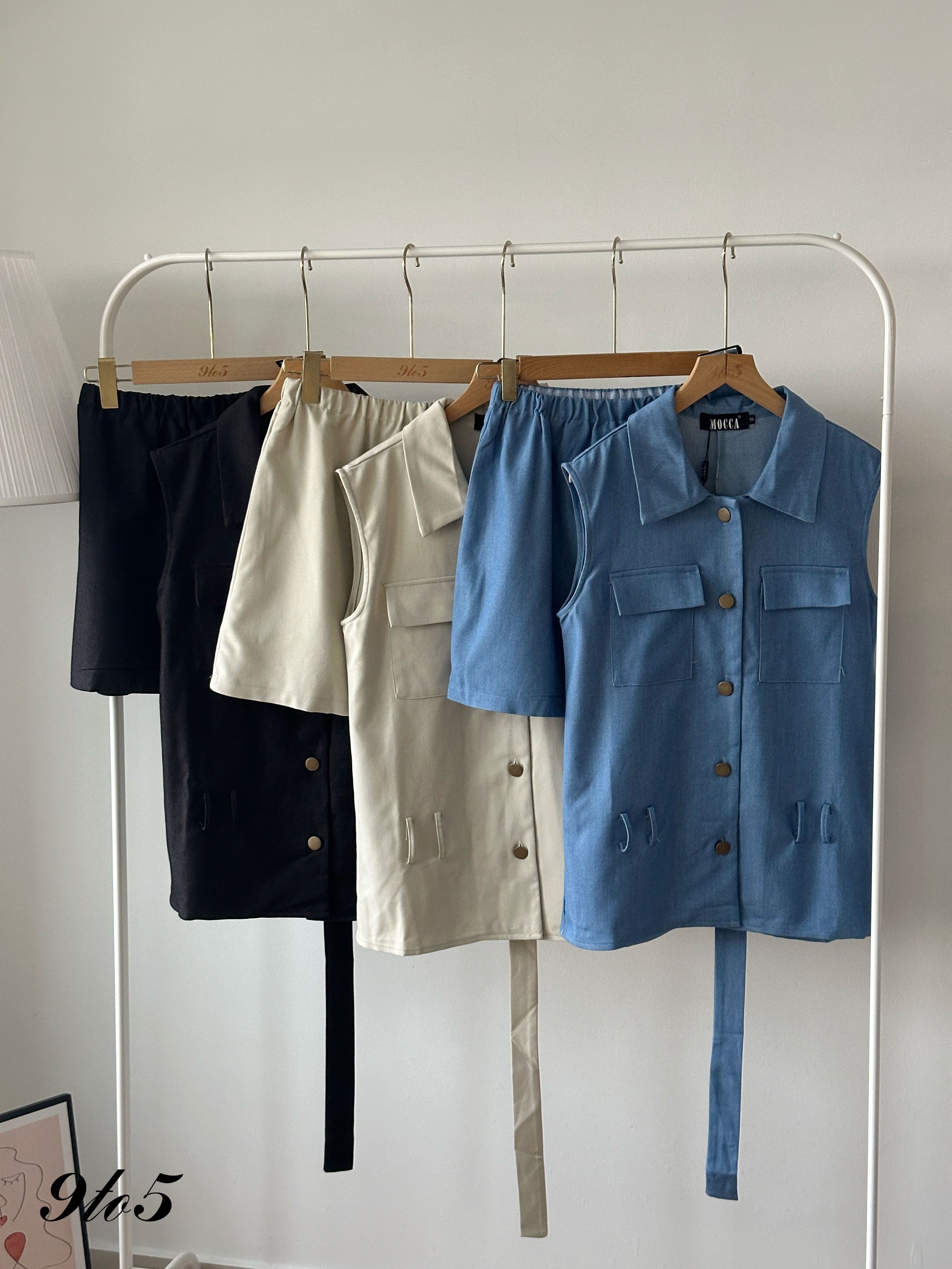 D2363 Long Vest Matching Set - 3 Colors 