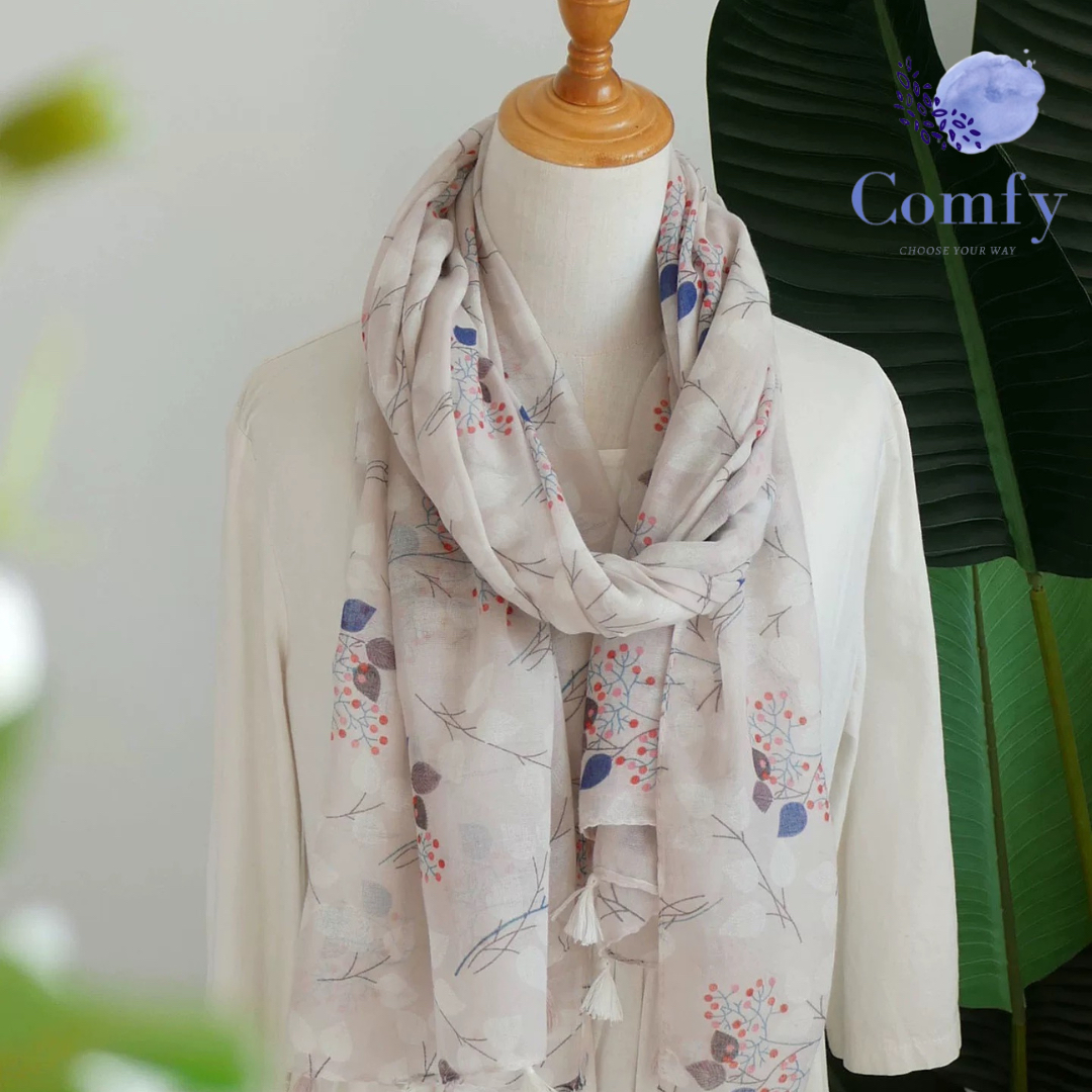 Comfy 小果實輕薄圍巾