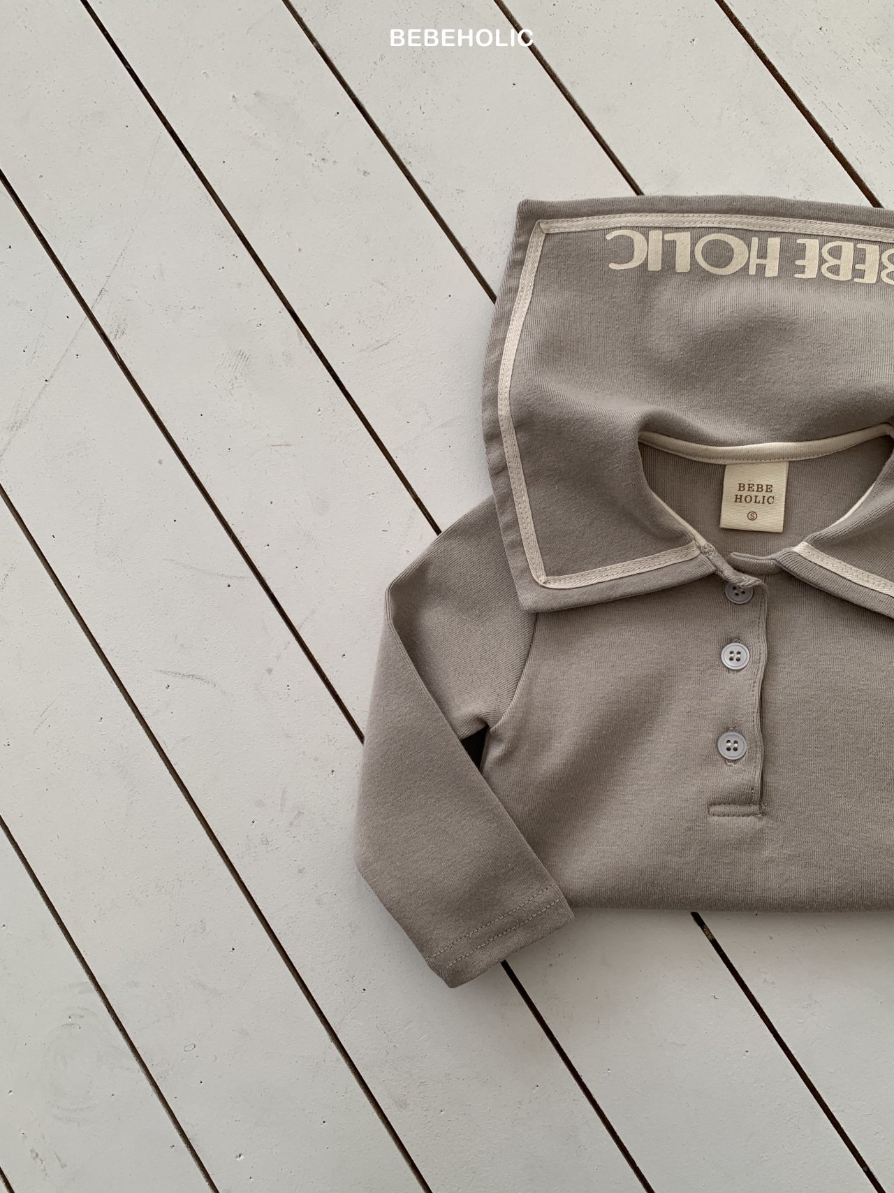 🌸預訂 韓國直送🌸🇰🇷BEBEHOLIC兩色品牌印花水手領長袖上衣