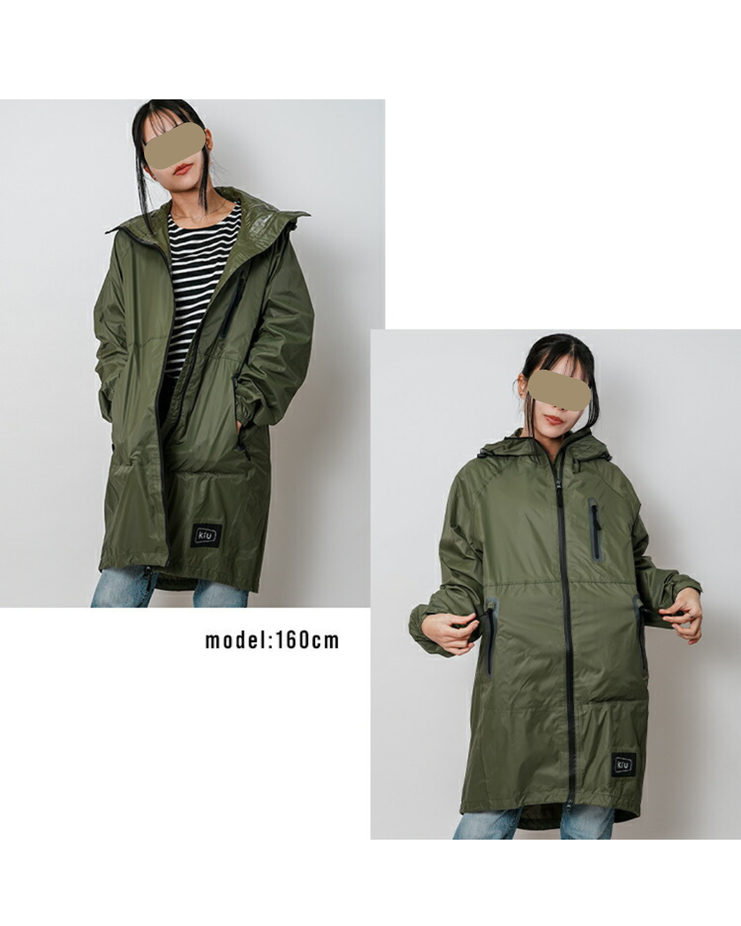 日本代購【 日本直送 KIU 經典 升級版 拉鍊 雨褸外套  | Upgraded Zip‑Up Rain Jacket  】﻿﻿﻿﻿﻿