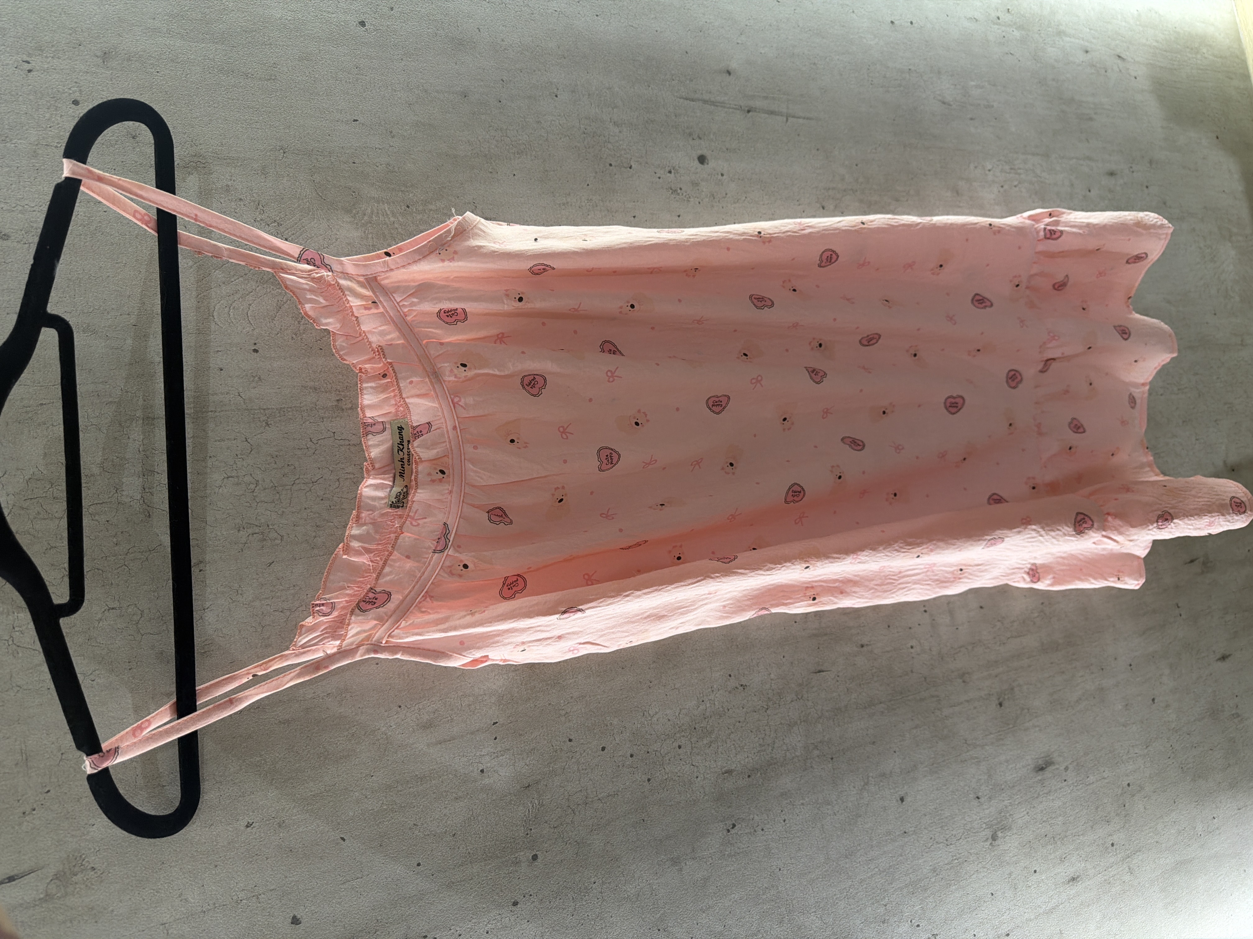 印花荷葉邊懒人风睡裙