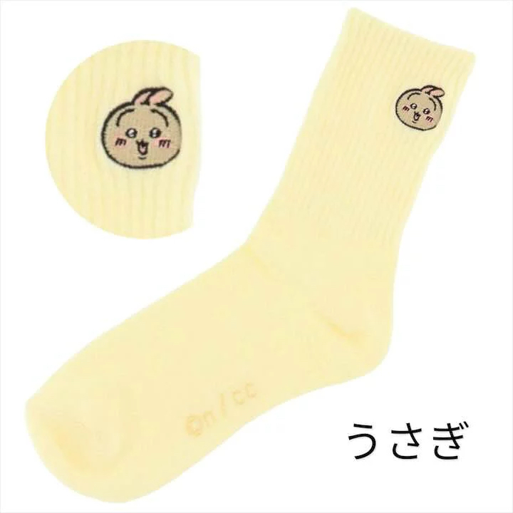 Chiikawa 兔兔刺繡襪  22~24cm