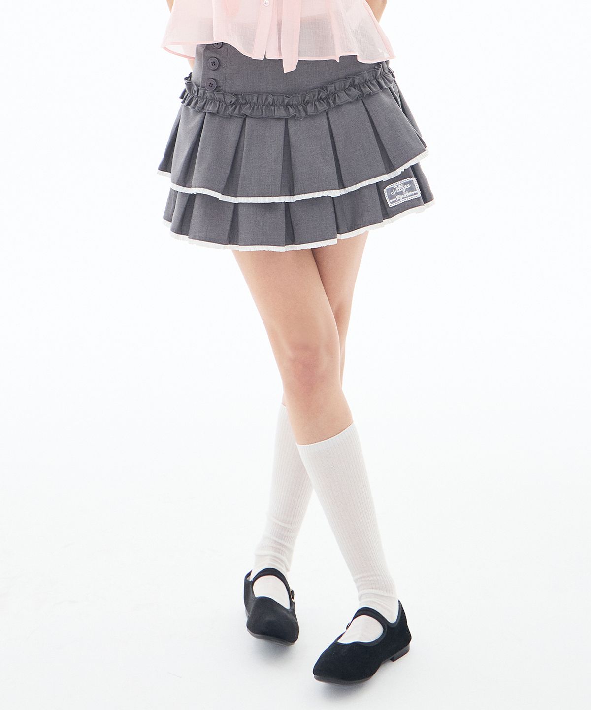 🇰🇷訂購｜ILLIGO 26SS｜高恩's Pick｜Dolly pleated mini skirt 2色 