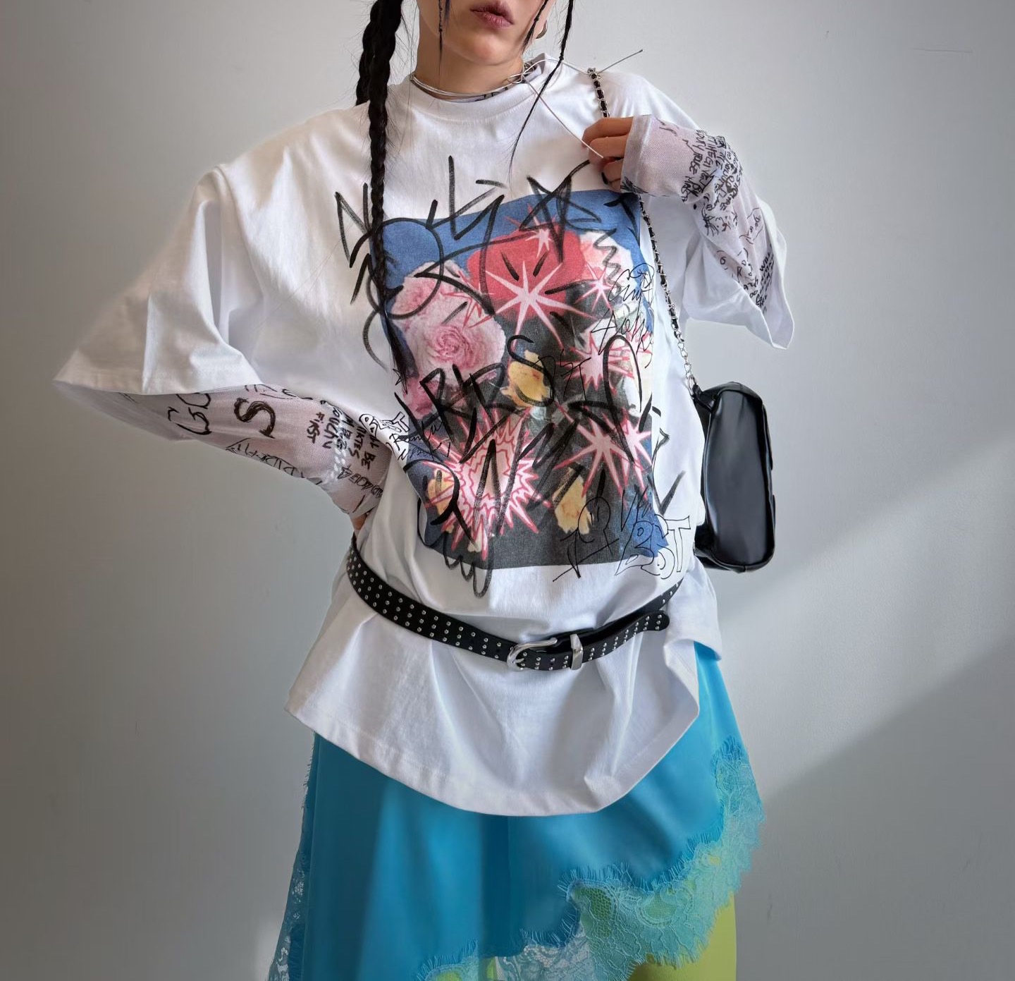 型款手繪print Tee